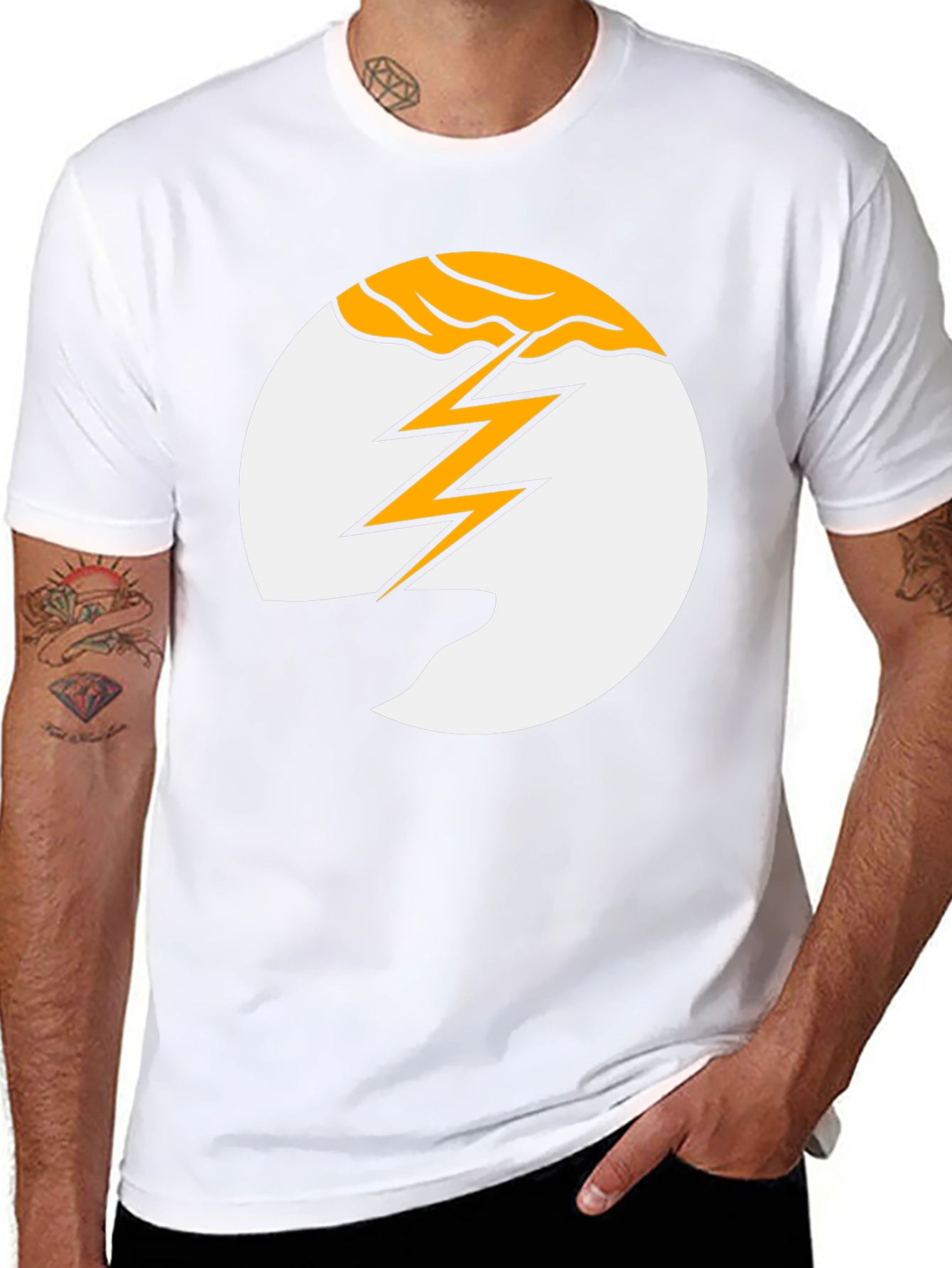Lightning Bolt Graphic Tee - Bold Statement Shirt