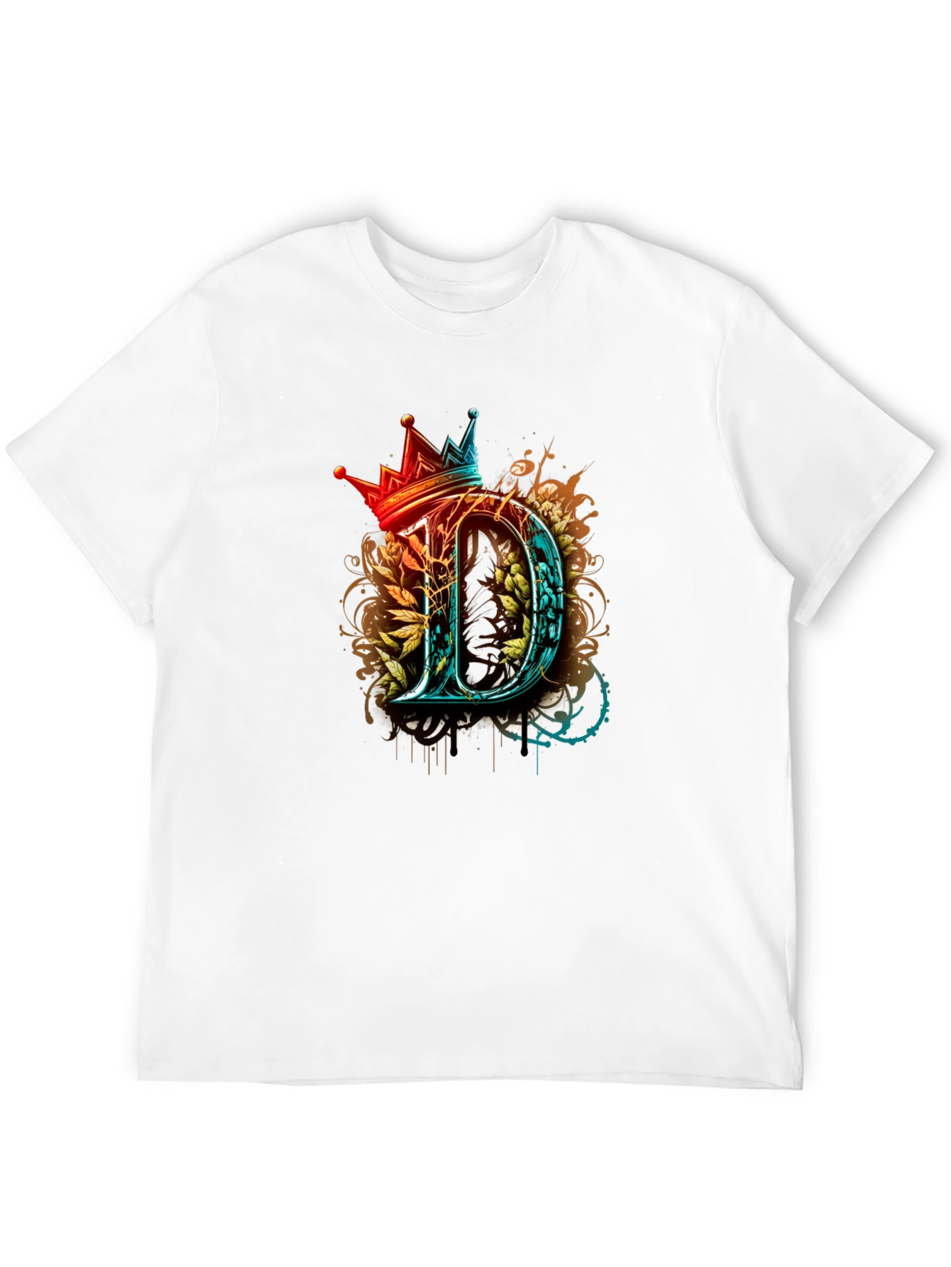 King D Graphic Tee - Unique Crown Letter Shirt