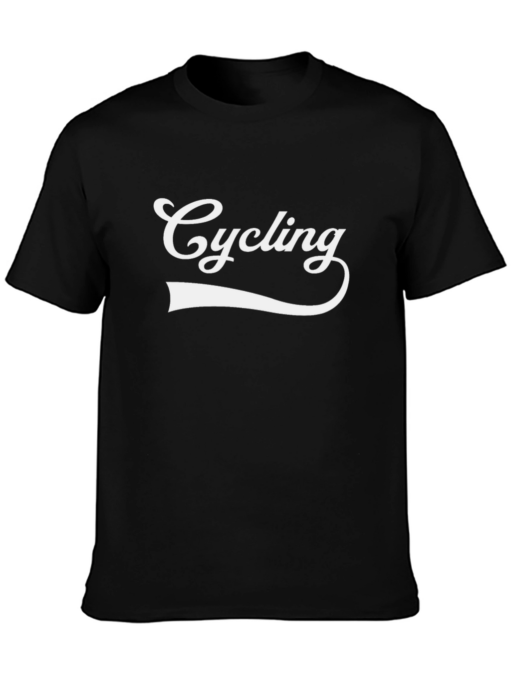 Cycling Graphic Tee - Black Cotton T-Shirt