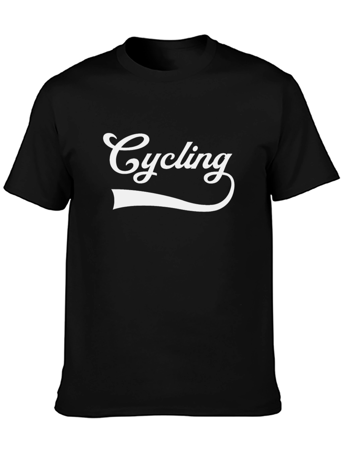 Cycling Graphic Tee - Black Cotton T-Shirt