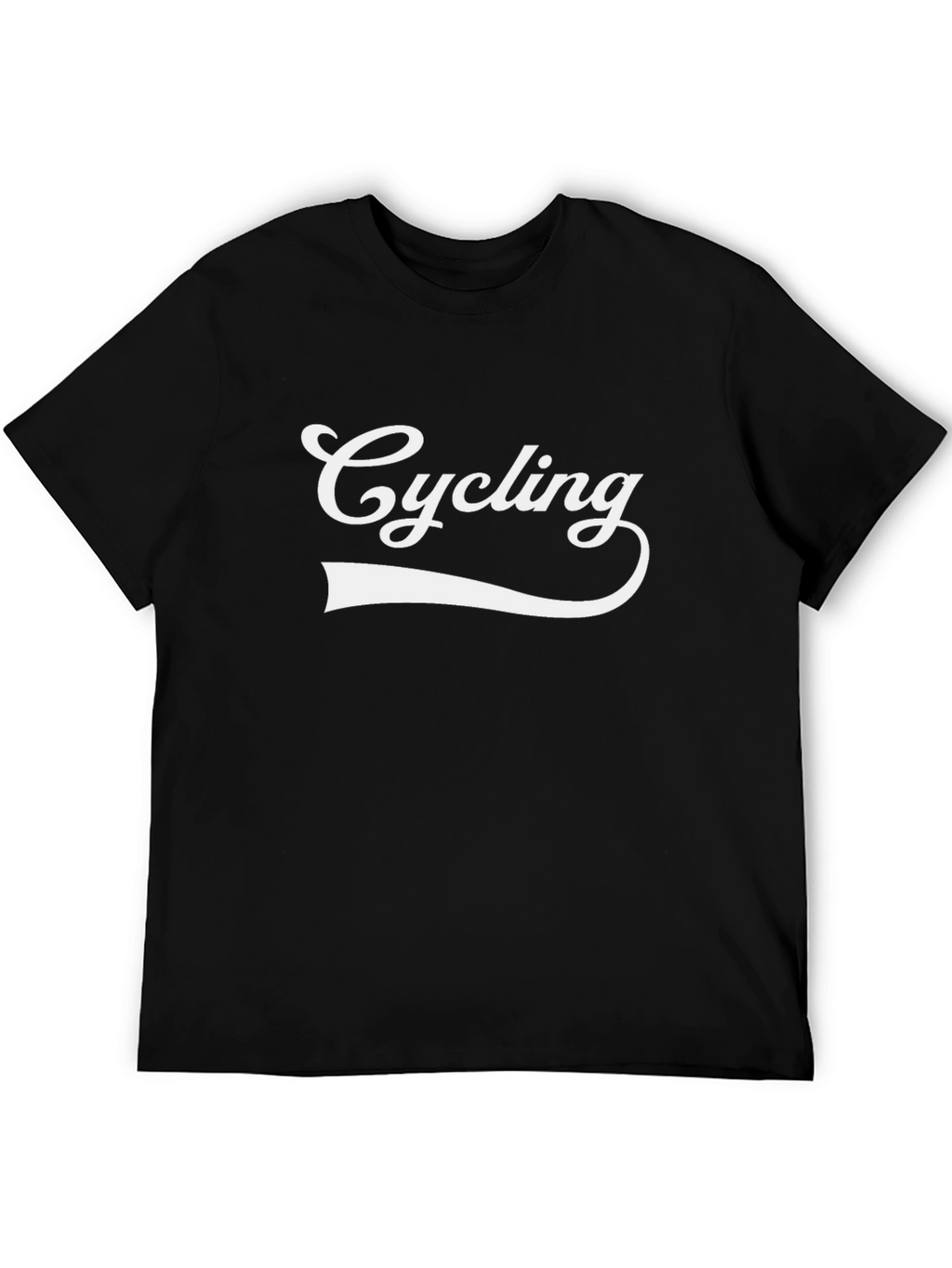 Cycling Graphic Tee - Black Cotton T-Shirt