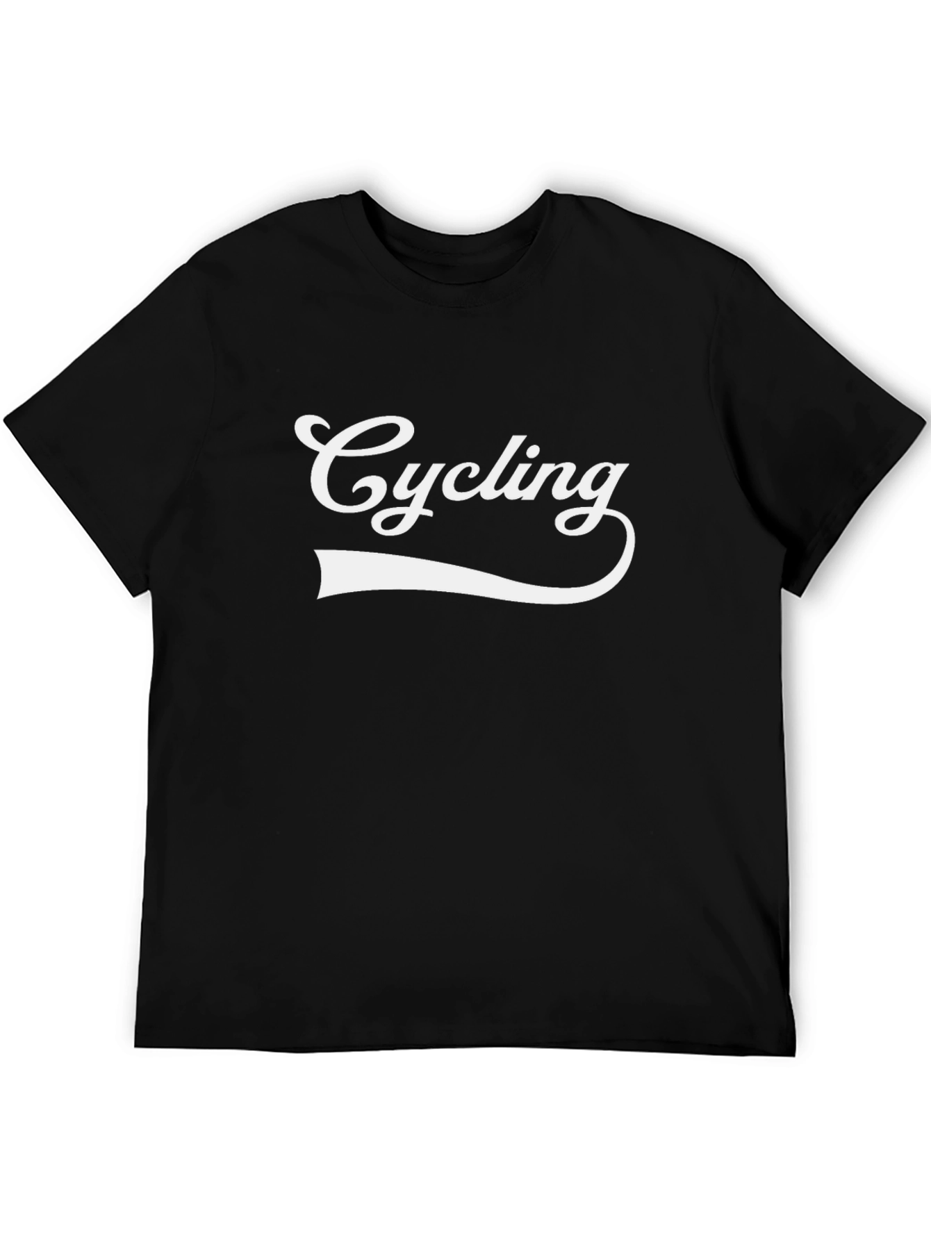 Cycling Graphic Tee - Black Cotton T-Shirt