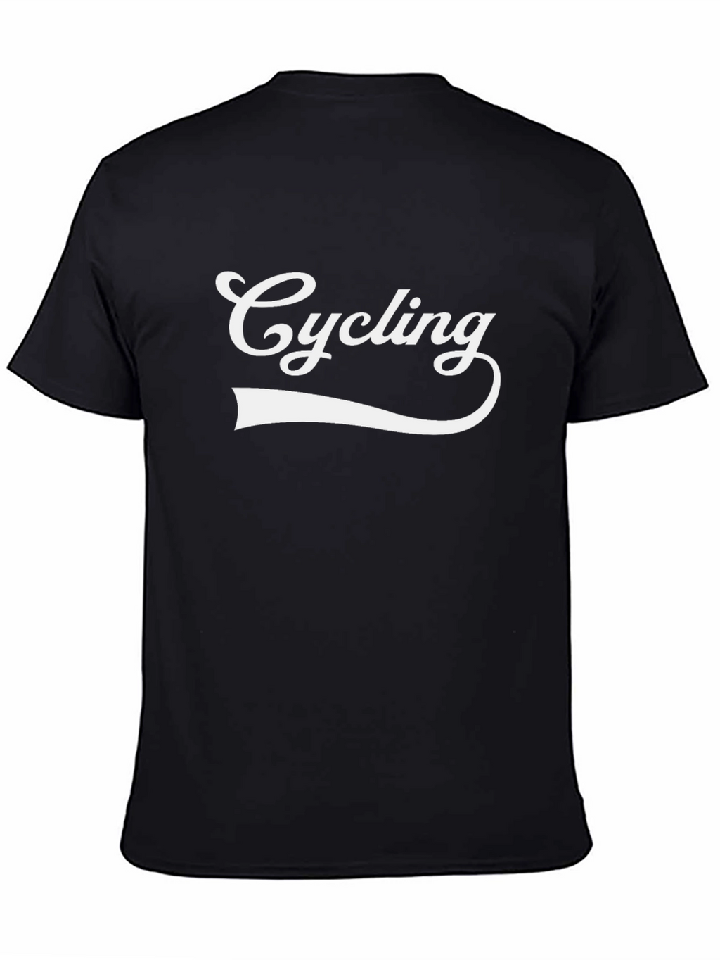 Cycling Graphic Tee - Black Cotton T-Shirt