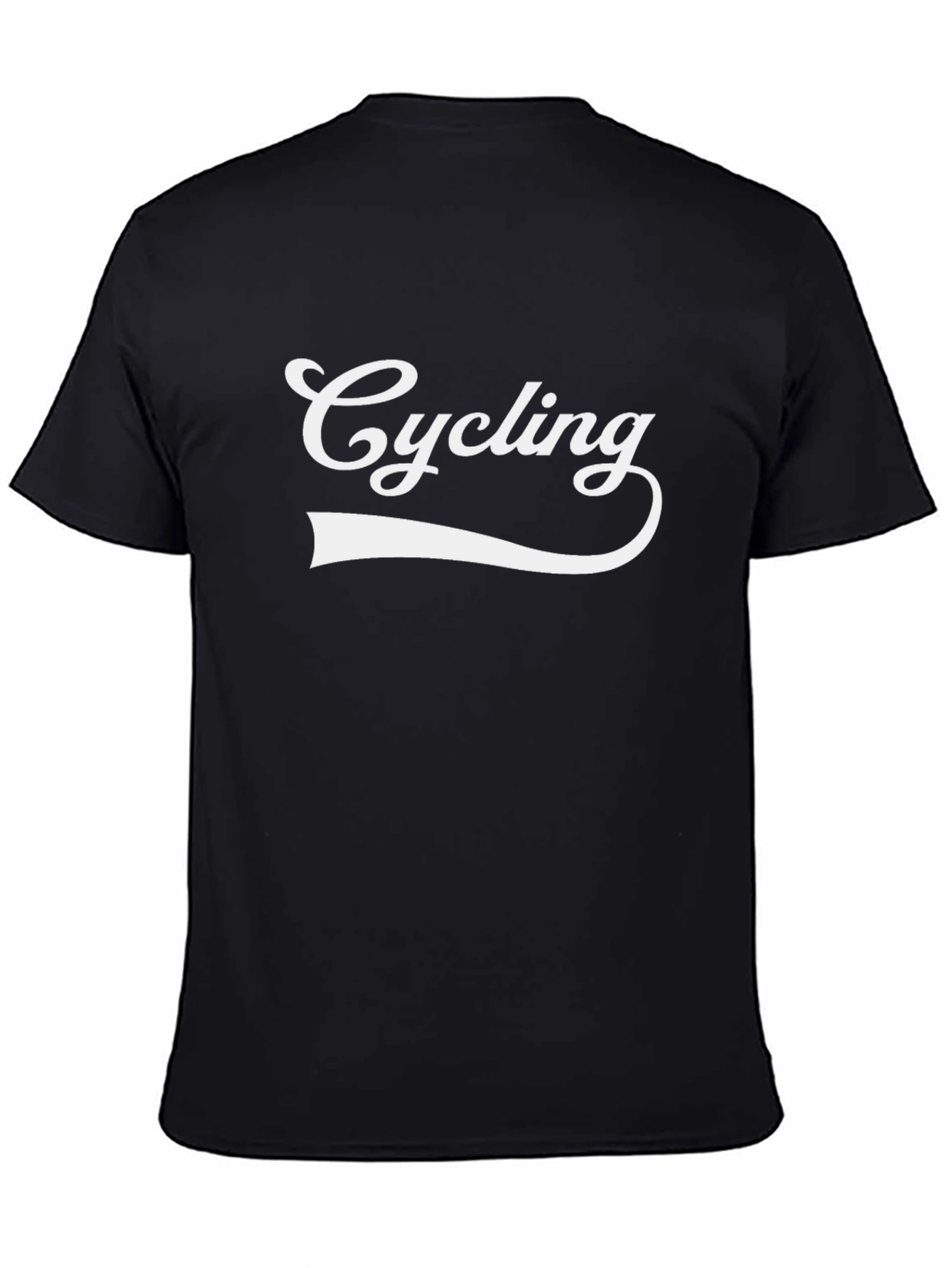 Cycling Graphic Tee - Black Cotton T-Shirt