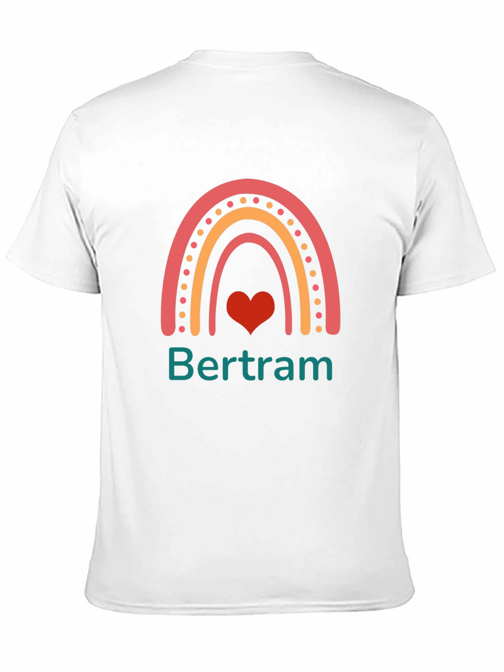 Bertram Rainbow Heart T-Shirt - Personalized Gift