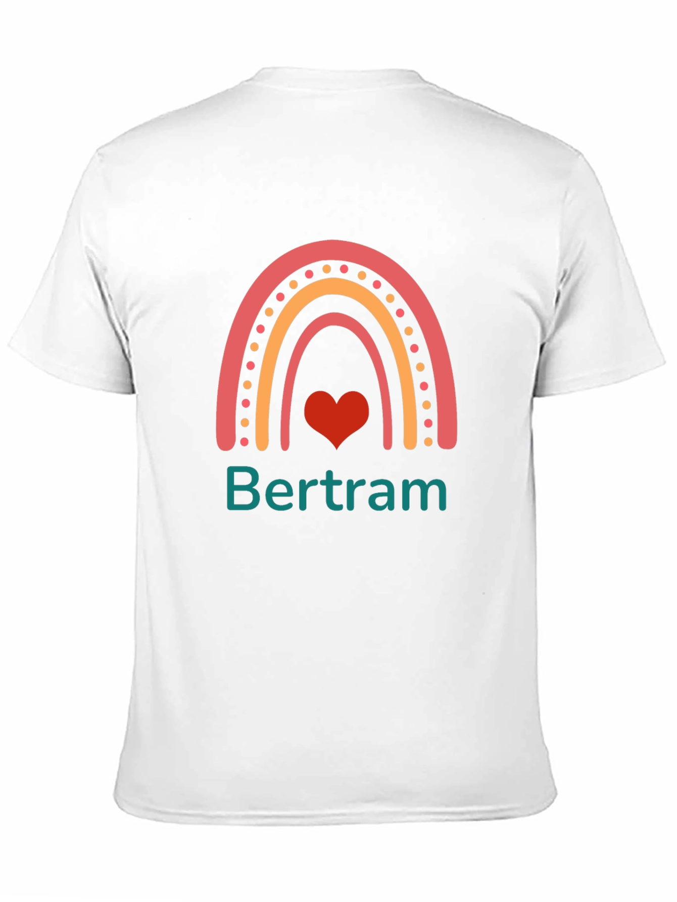 Bertram Rainbow Heart T-Shirt - Personalized Gift