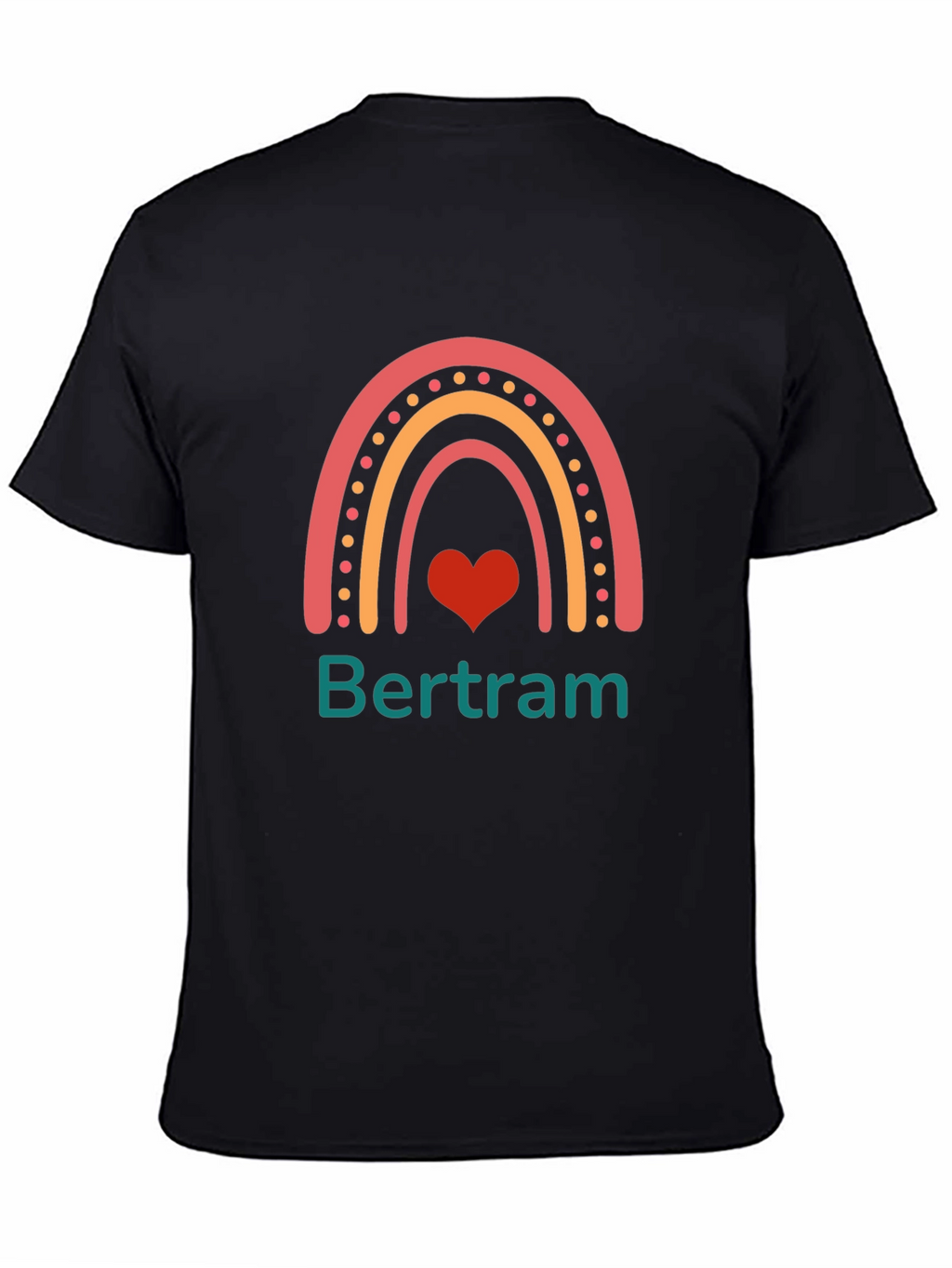 Bertram Rainbow Heart T-Shirt - Personalized Gift