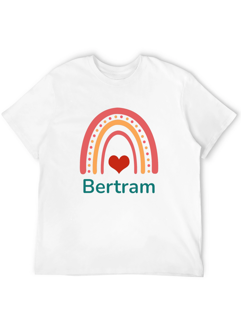 Bertram Rainbow Heart T-Shirt - Personalized Gift
