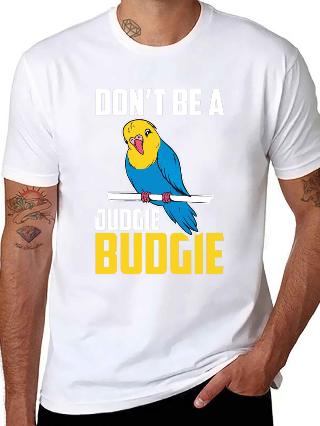 Dont Be A Judgie Budgie T-Shirt