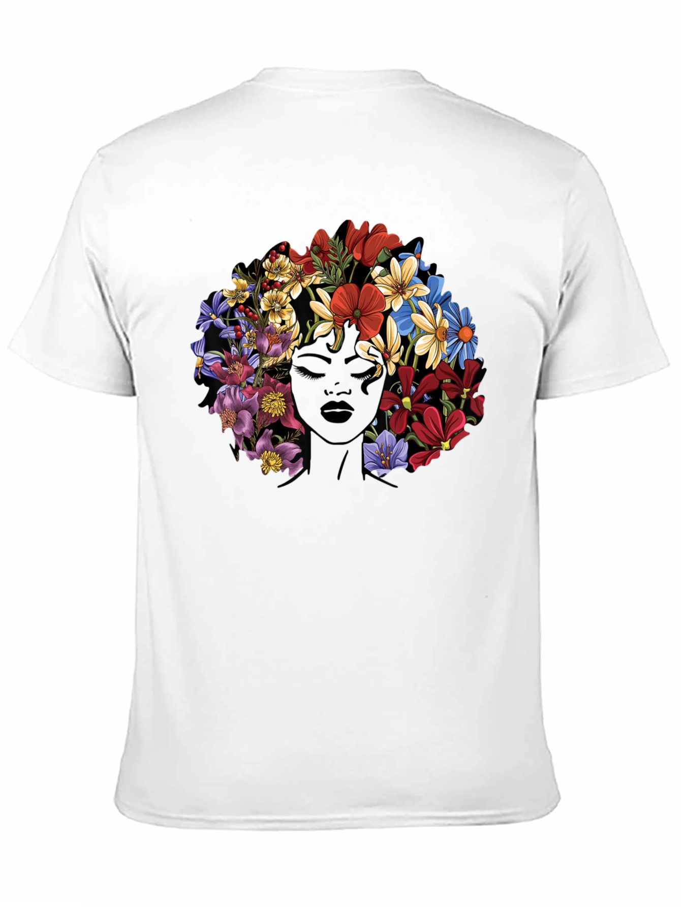 Floral Afro Graphic Tee - Stylish Comfort
