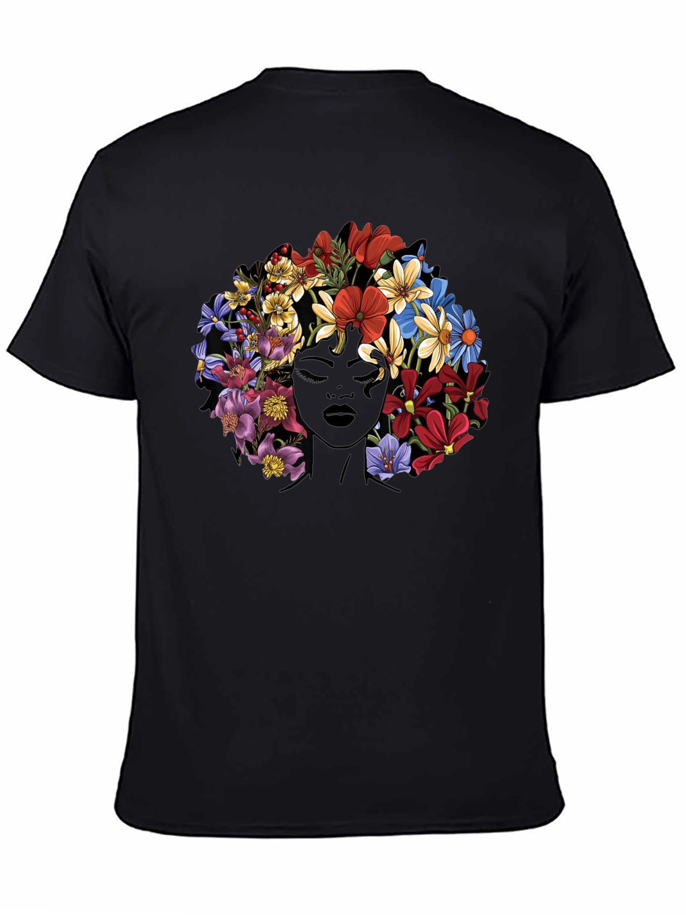 Floral Afro Graphic Tee - Stylish Comfort