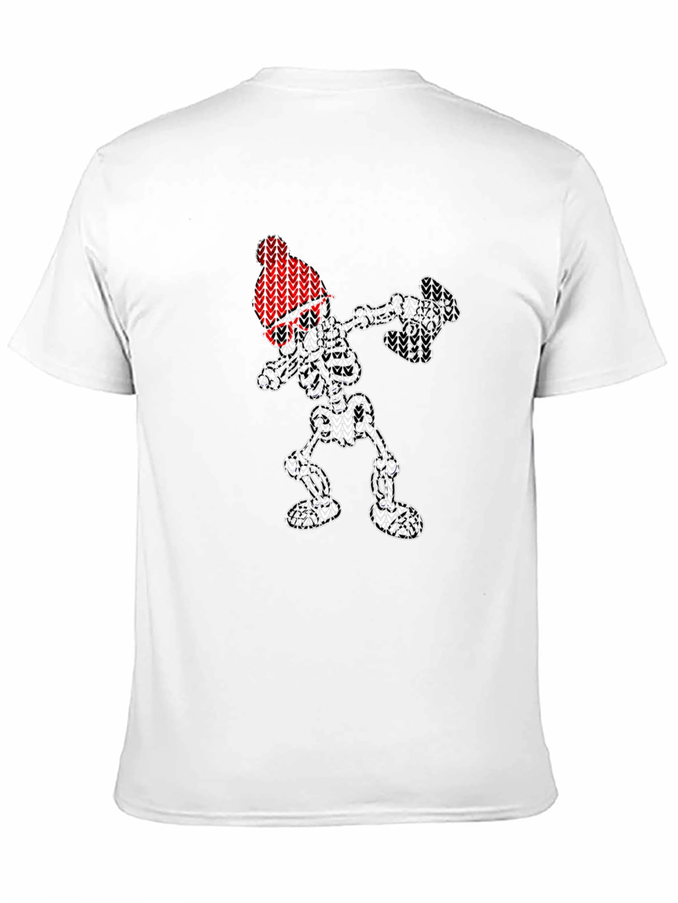 Dabbing Skeleton Knit Design T-Shirt