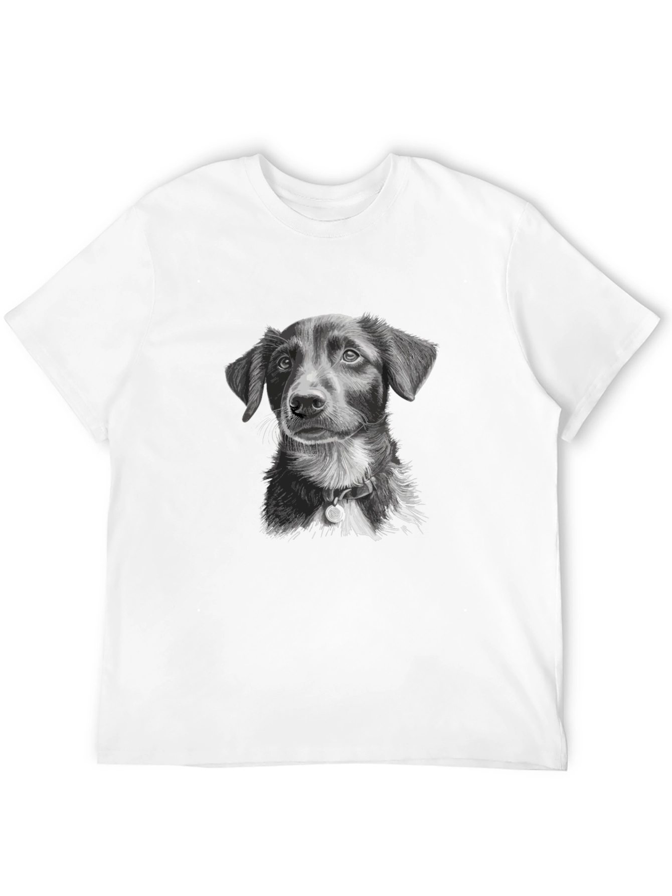Dog Portrait Graphic Tee - Unisex Black T-Shirt