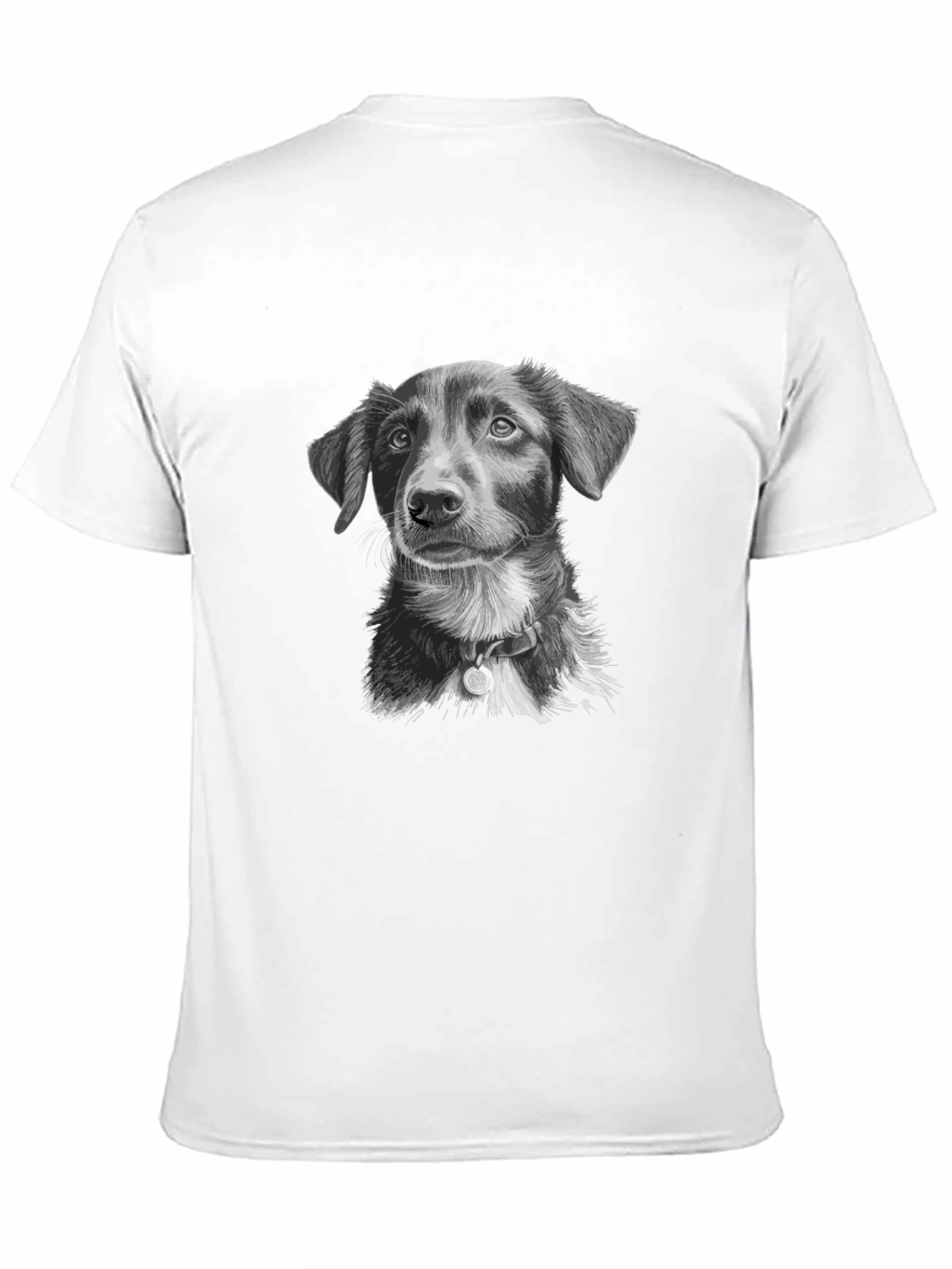 Dog Portrait Graphic Tee - Unisex Black T-Shirt