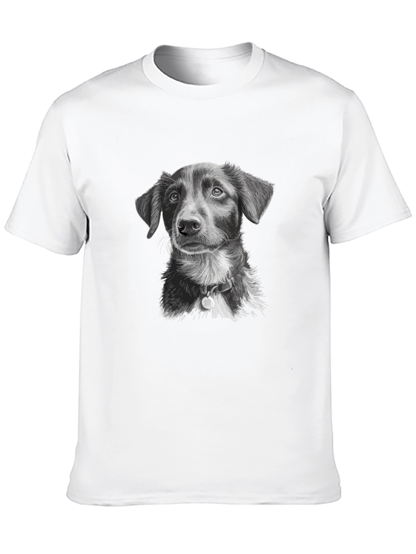 Dog Portrait Graphic Tee - Unisex Black T-Shirt
