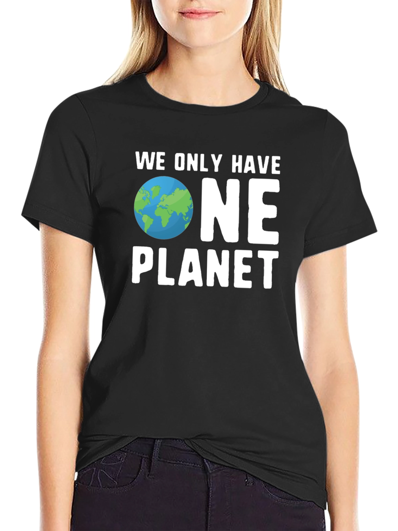 We Only Have One Planet Graphic Tee - Black