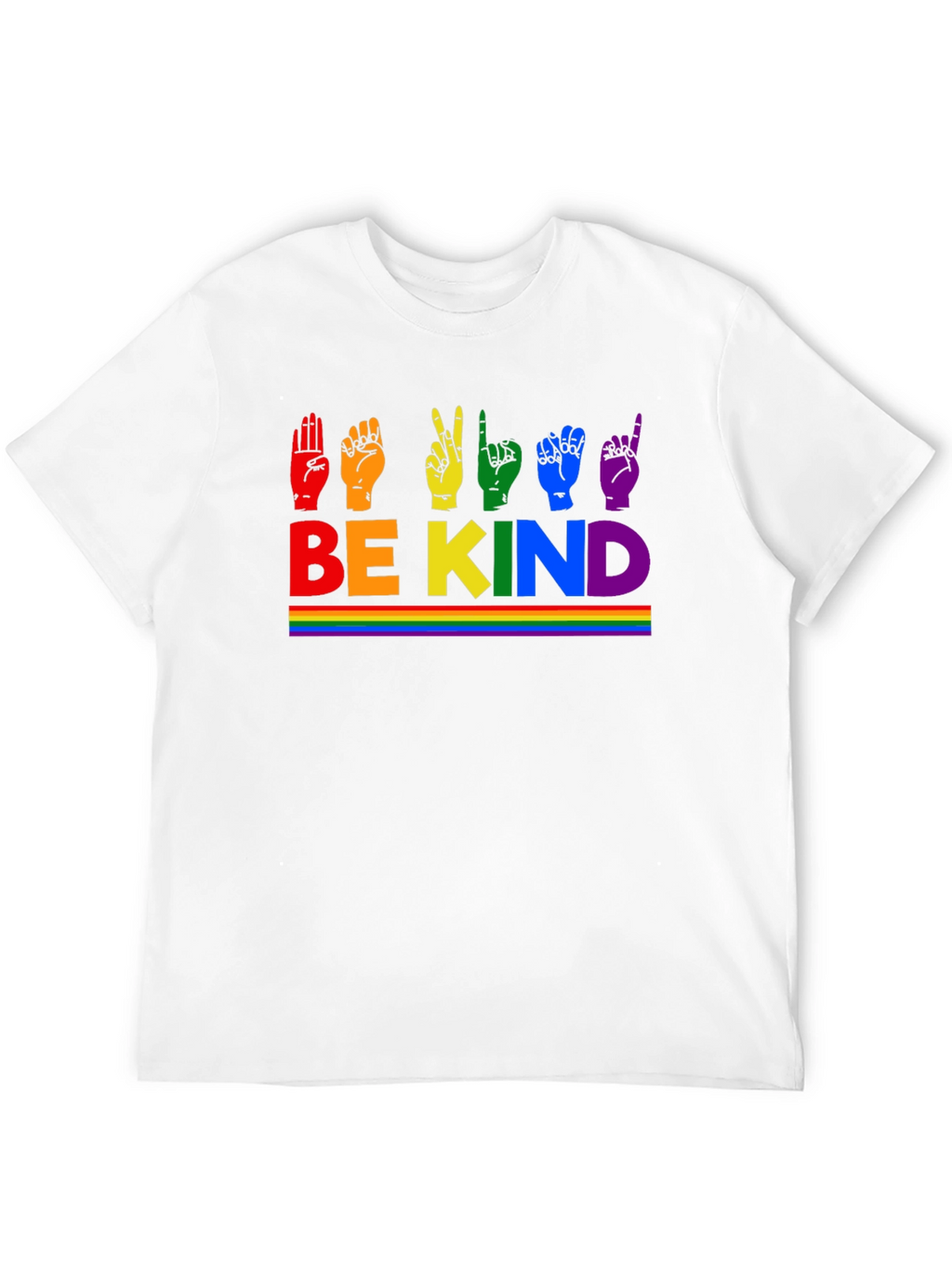 Be Kind Rainbow Sign Language T-Shirt