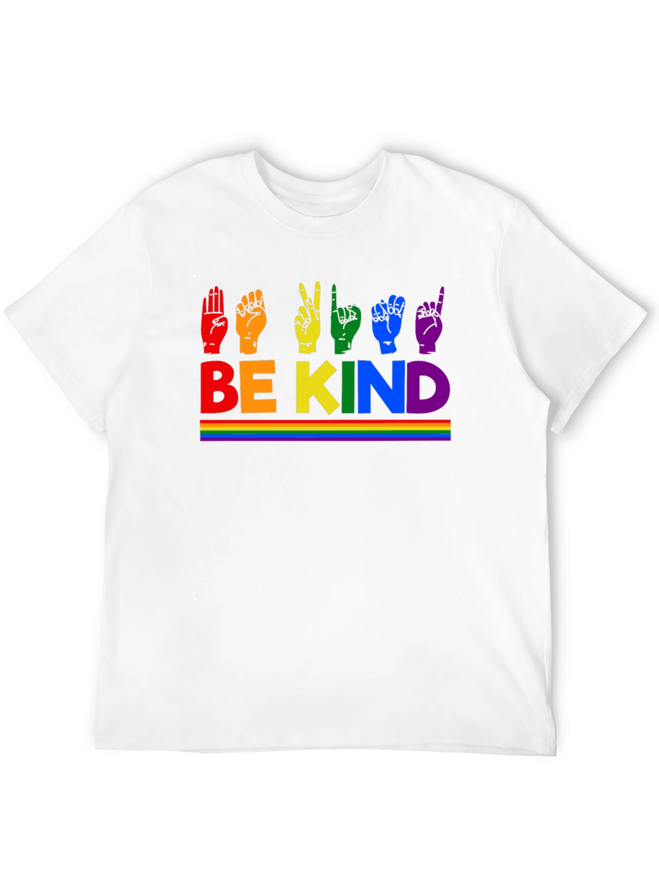 Be Kind Rainbow Sign Language T-Shirt
