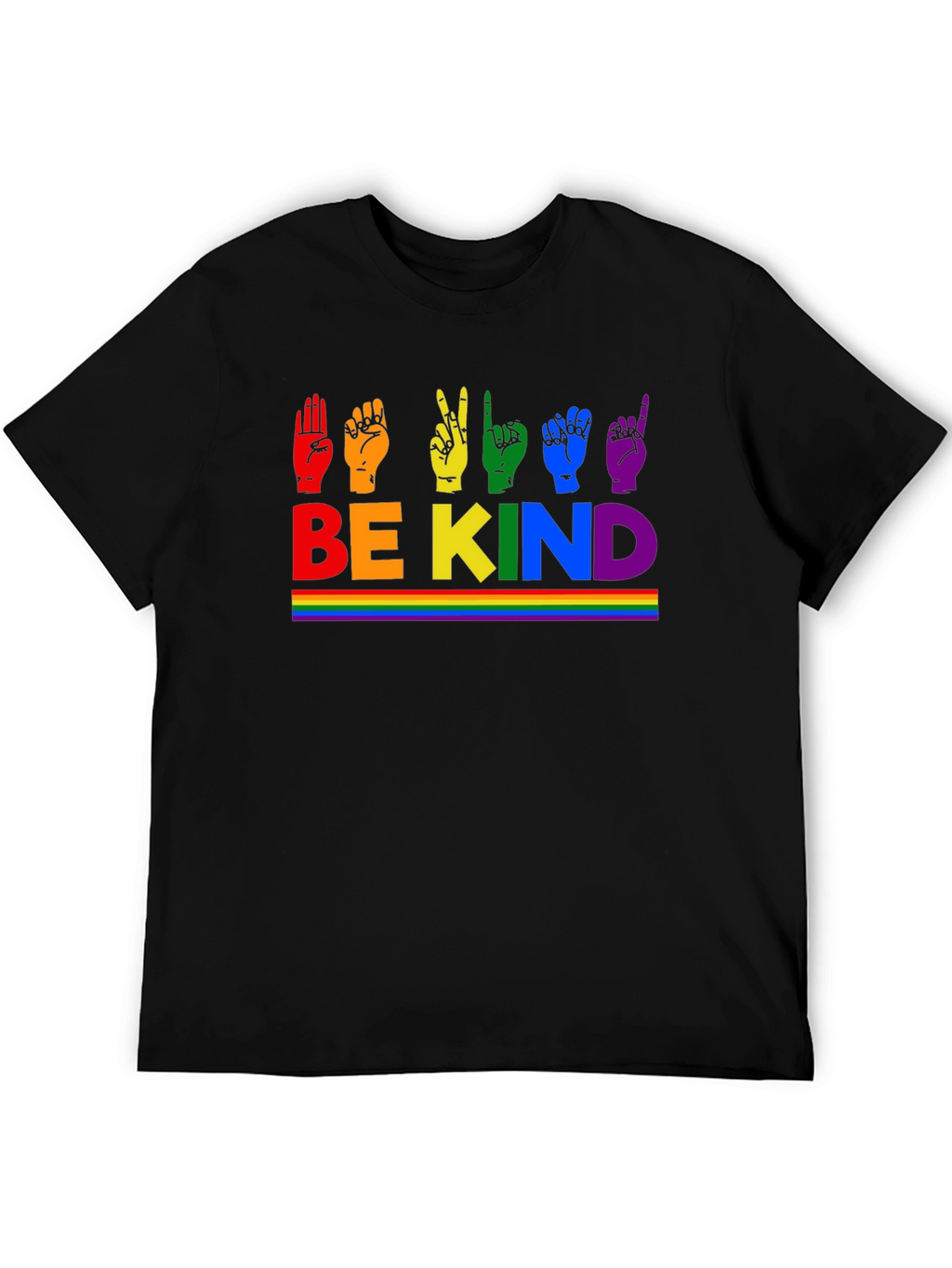 Be Kind Rainbow Sign Language T-Shirt
