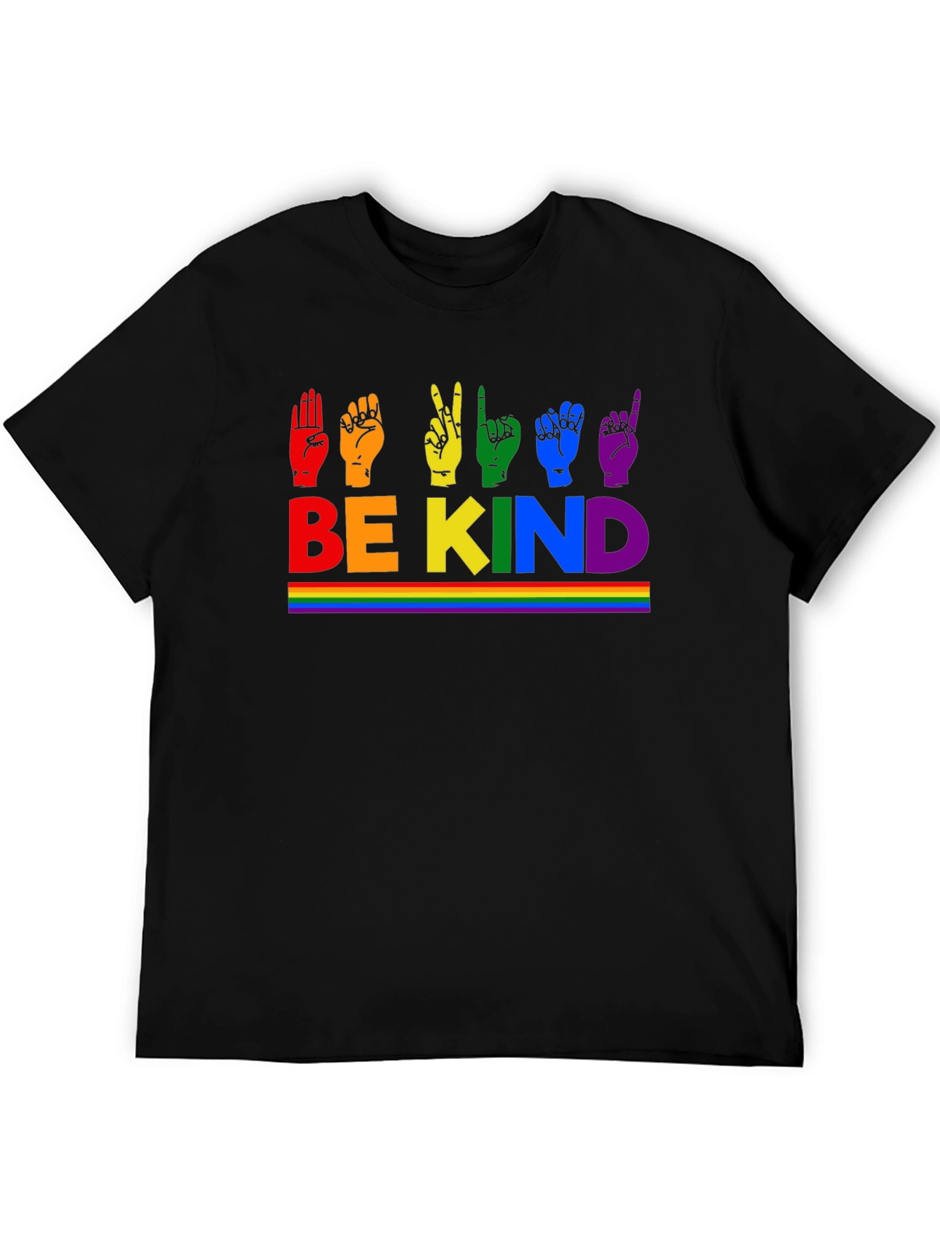 Be Kind Rainbow Sign Language T-Shirt