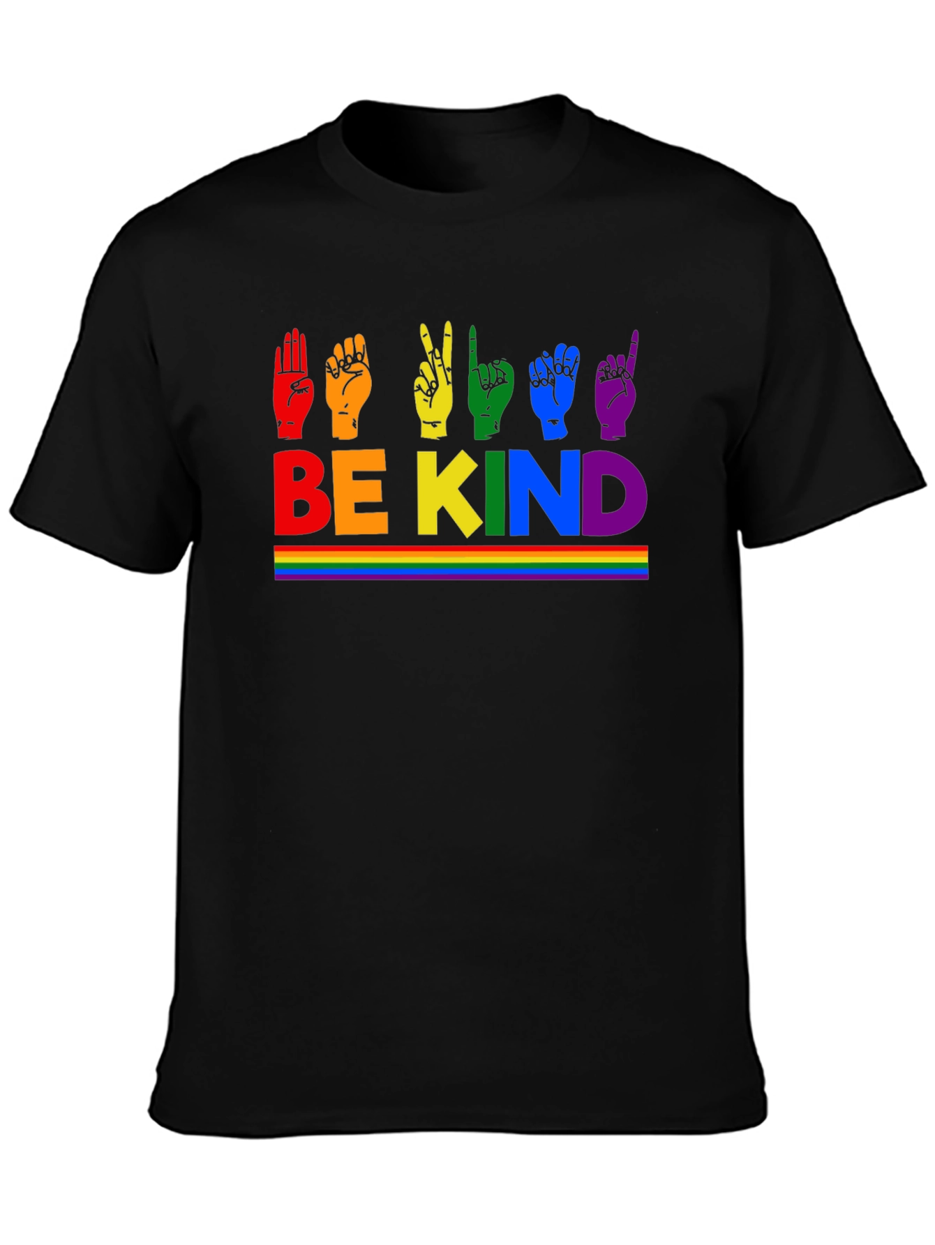 Be Kind Rainbow Sign Language T-Shirt