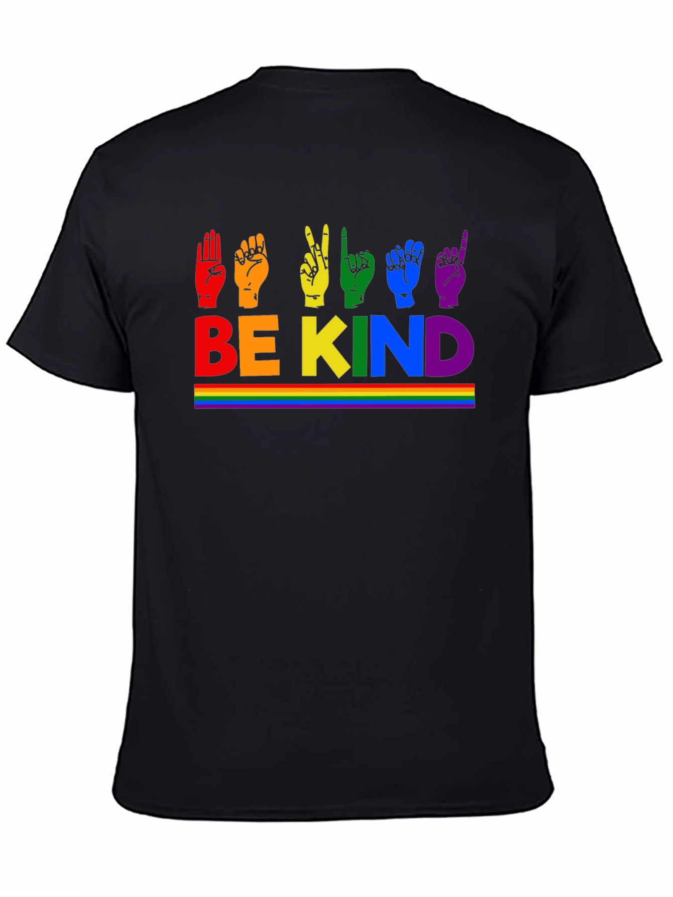 Be Kind Rainbow Sign Language T-Shirt