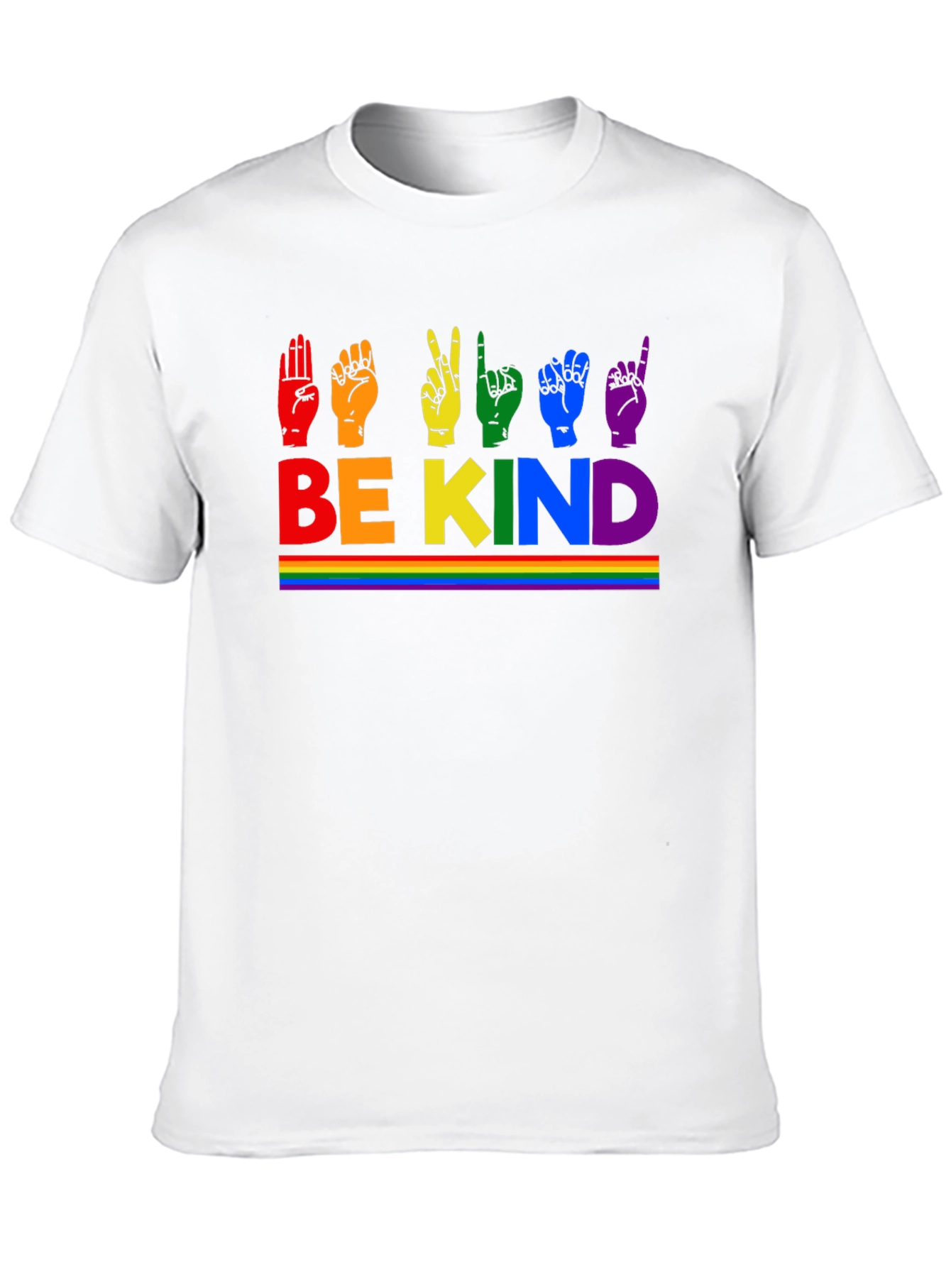 Be Kind Rainbow Sign Language T-Shirt
