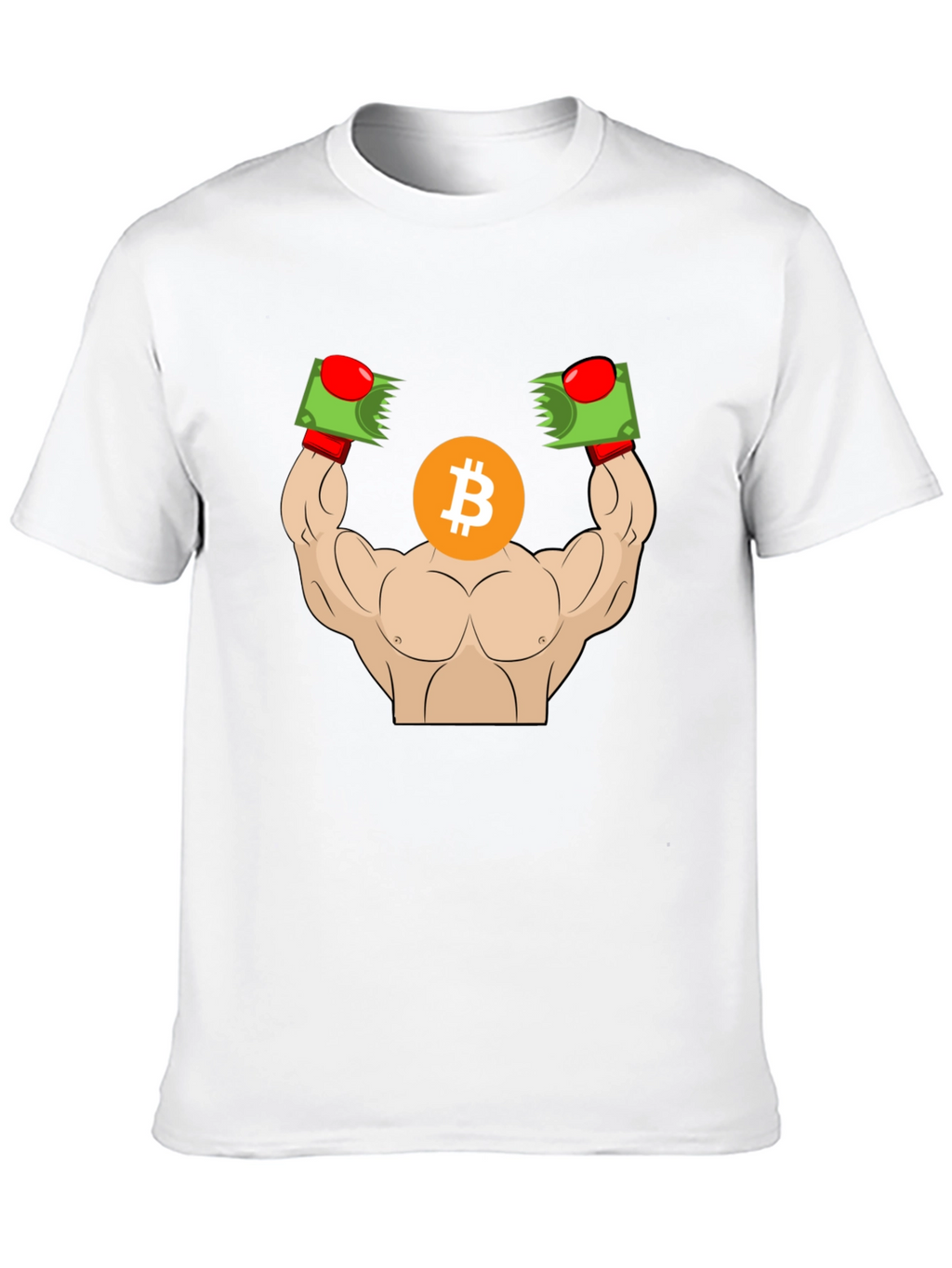 Bitcoin Bodybuilder Graphic T-Shirt - Crypto HODL!