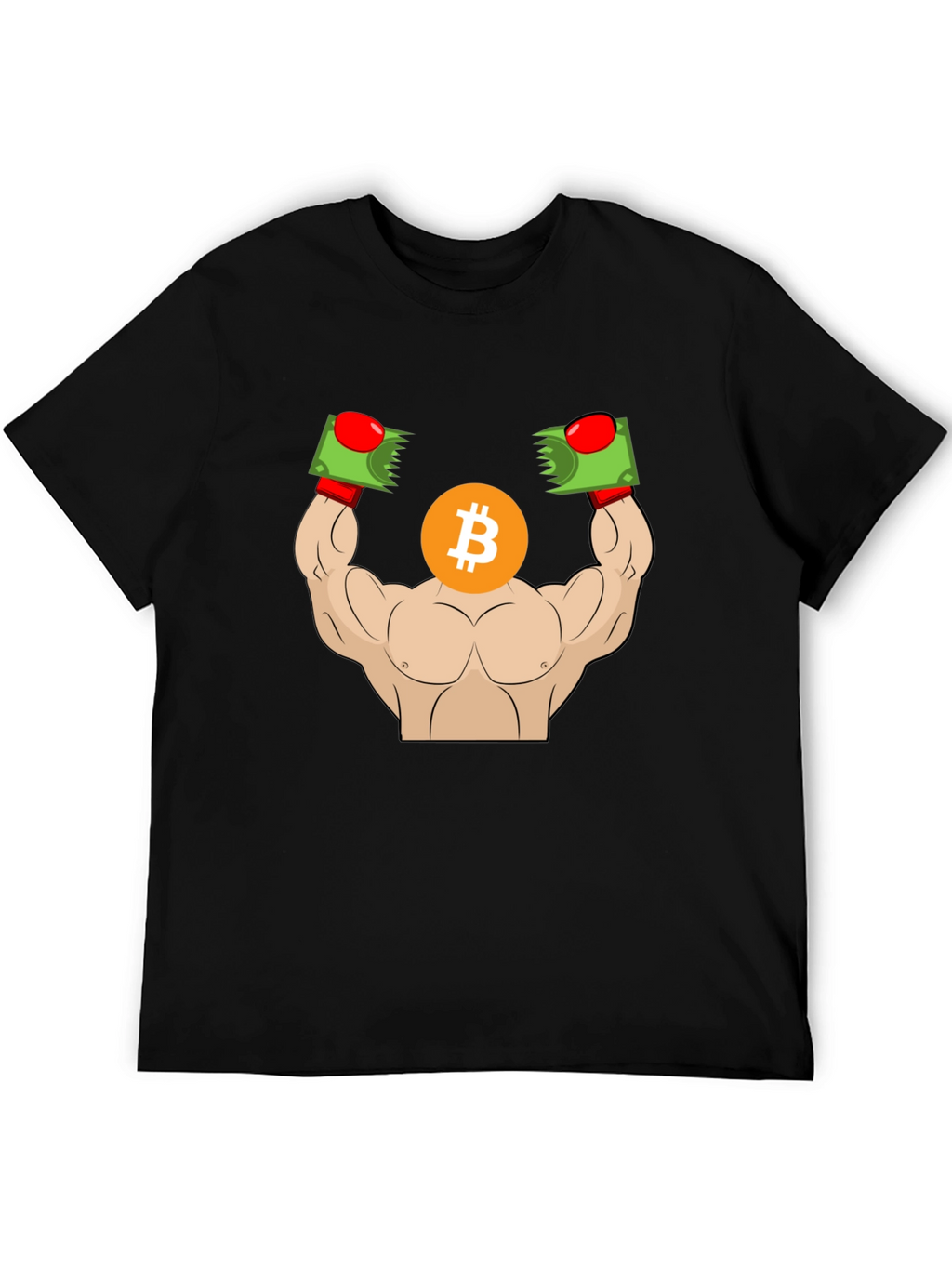 Bitcoin Bodybuilder Graphic T-Shirt - Crypto HODL!