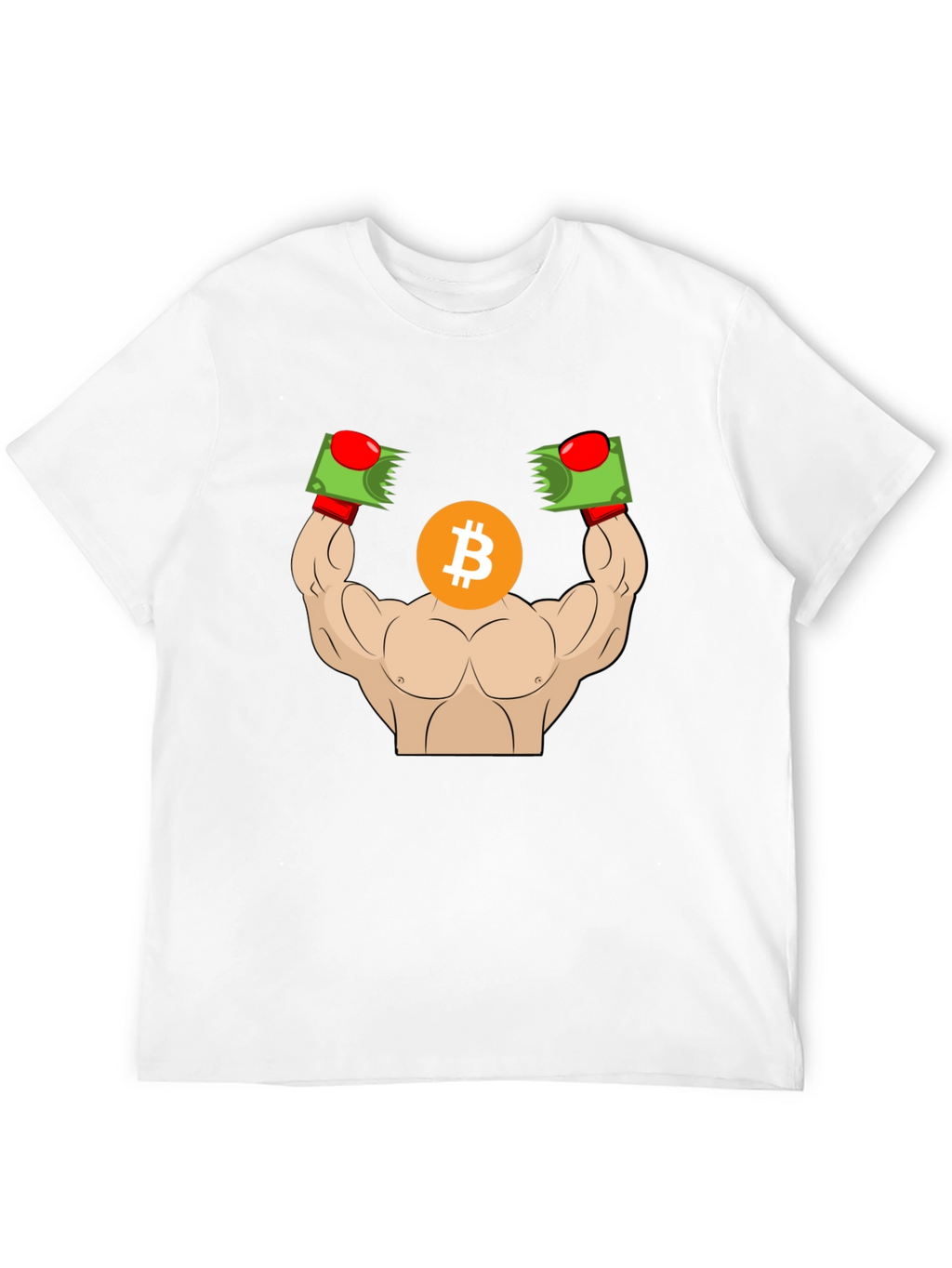 Bitcoin Bodybuilder Graphic T-Shirt - Crypto HODL!