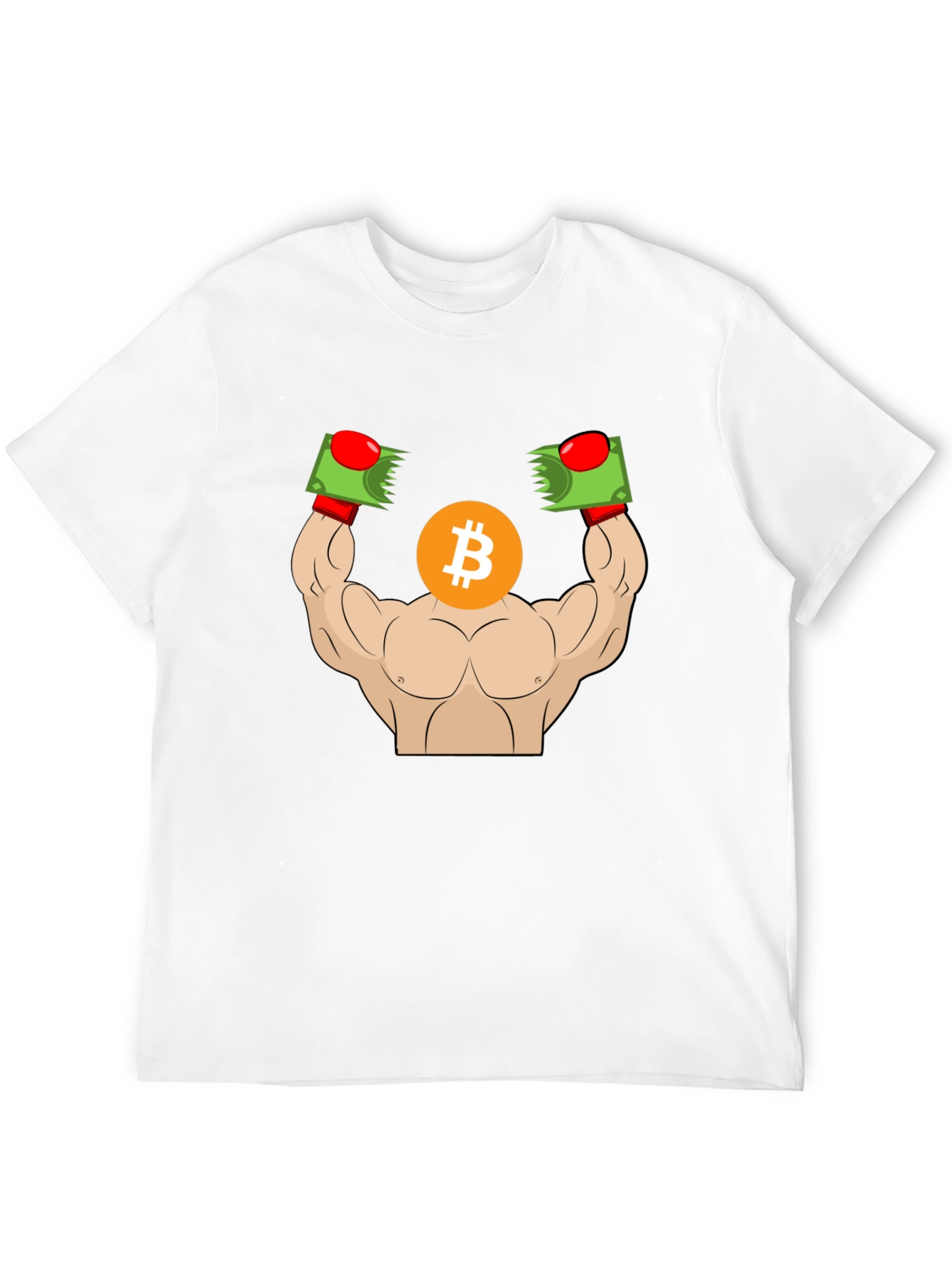 Bitcoin Bodybuilder Graphic T-Shirt - Crypto HODL!
