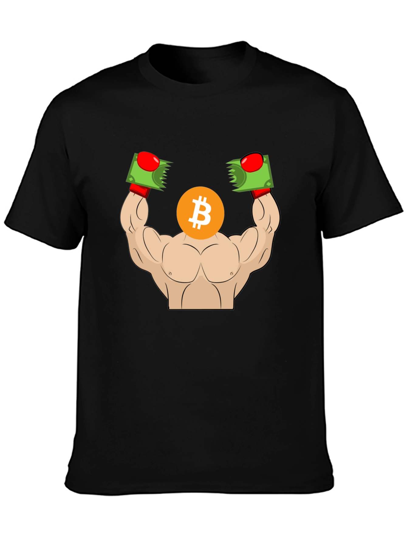 Bitcoin Bodybuilder Graphic T-Shirt - Crypto HODL!