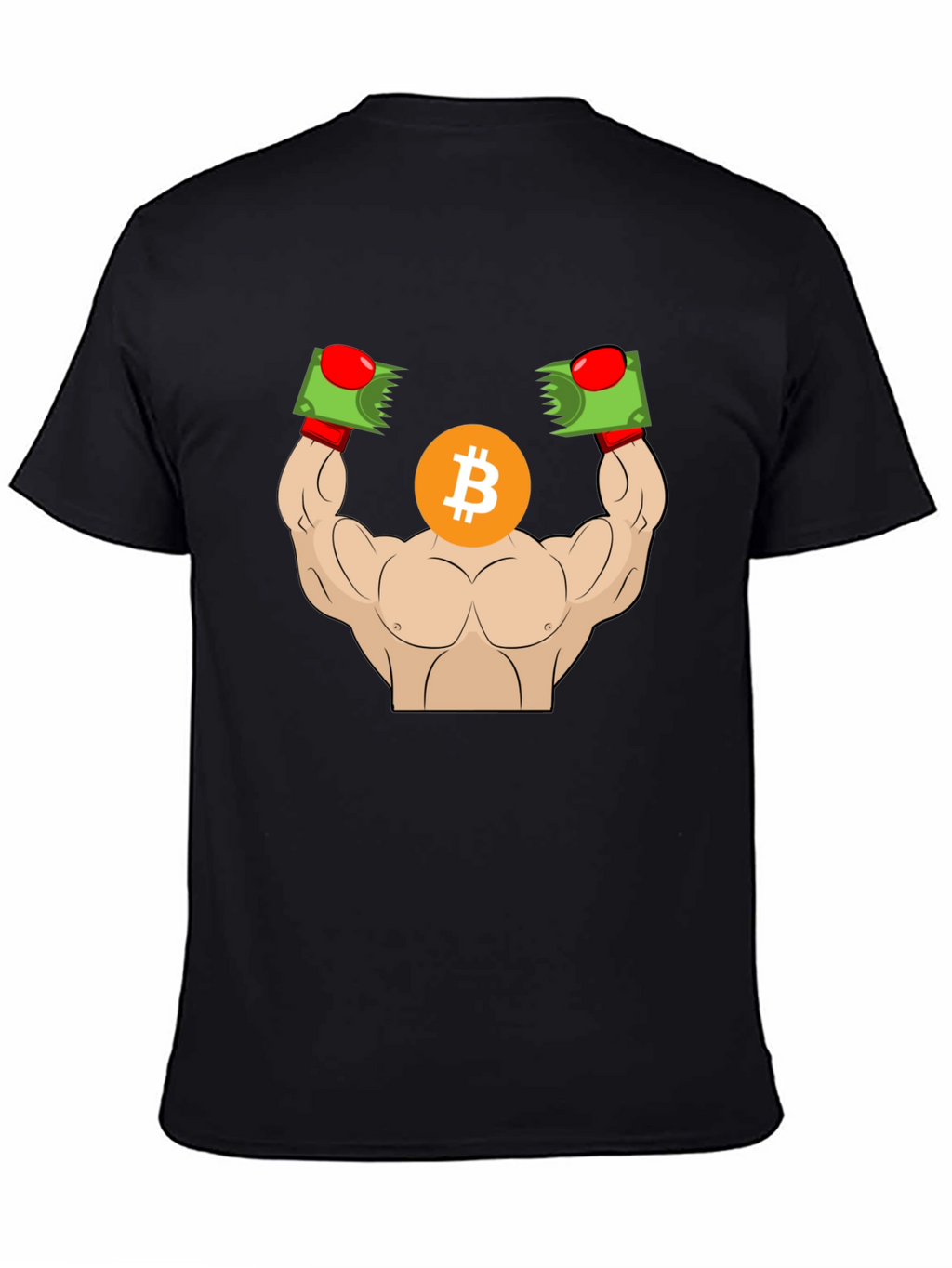 Bitcoin Bodybuilder Graphic T-Shirt - Crypto HODL!
