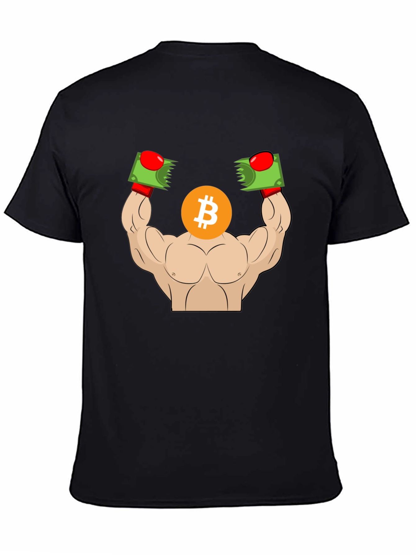 Bitcoin Bodybuilder Graphic T-Shirt - Crypto HODL!