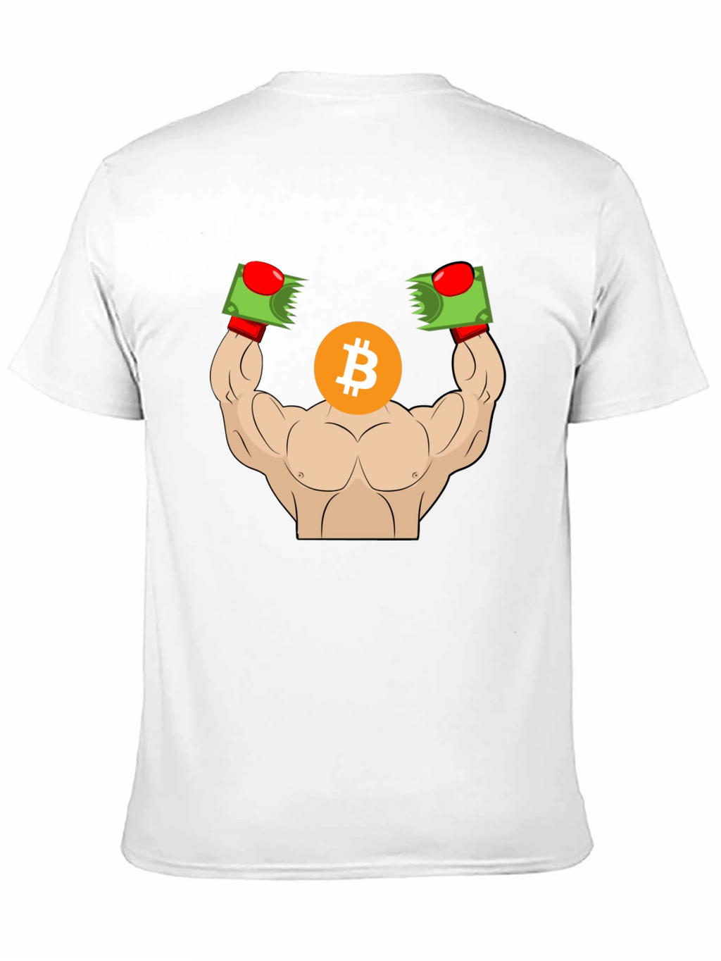 Bitcoin Bodybuilder Graphic T-Shirt - Crypto HODL!