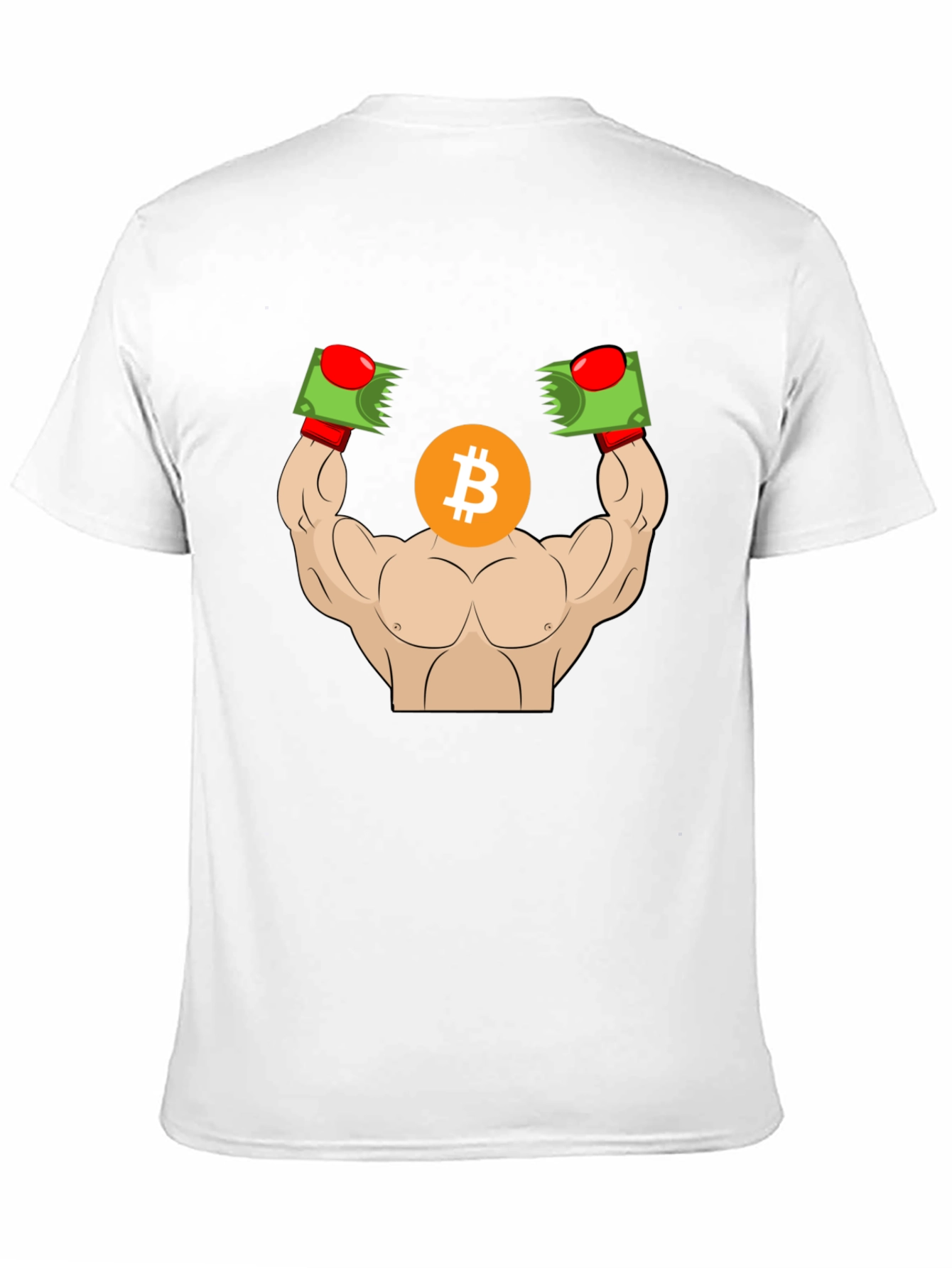 Bitcoin Bodybuilder Graphic T-Shirt - Crypto HODL!