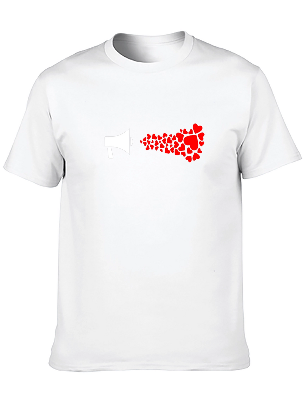 Love Loudly: Heart Megaphone Graphic Tee