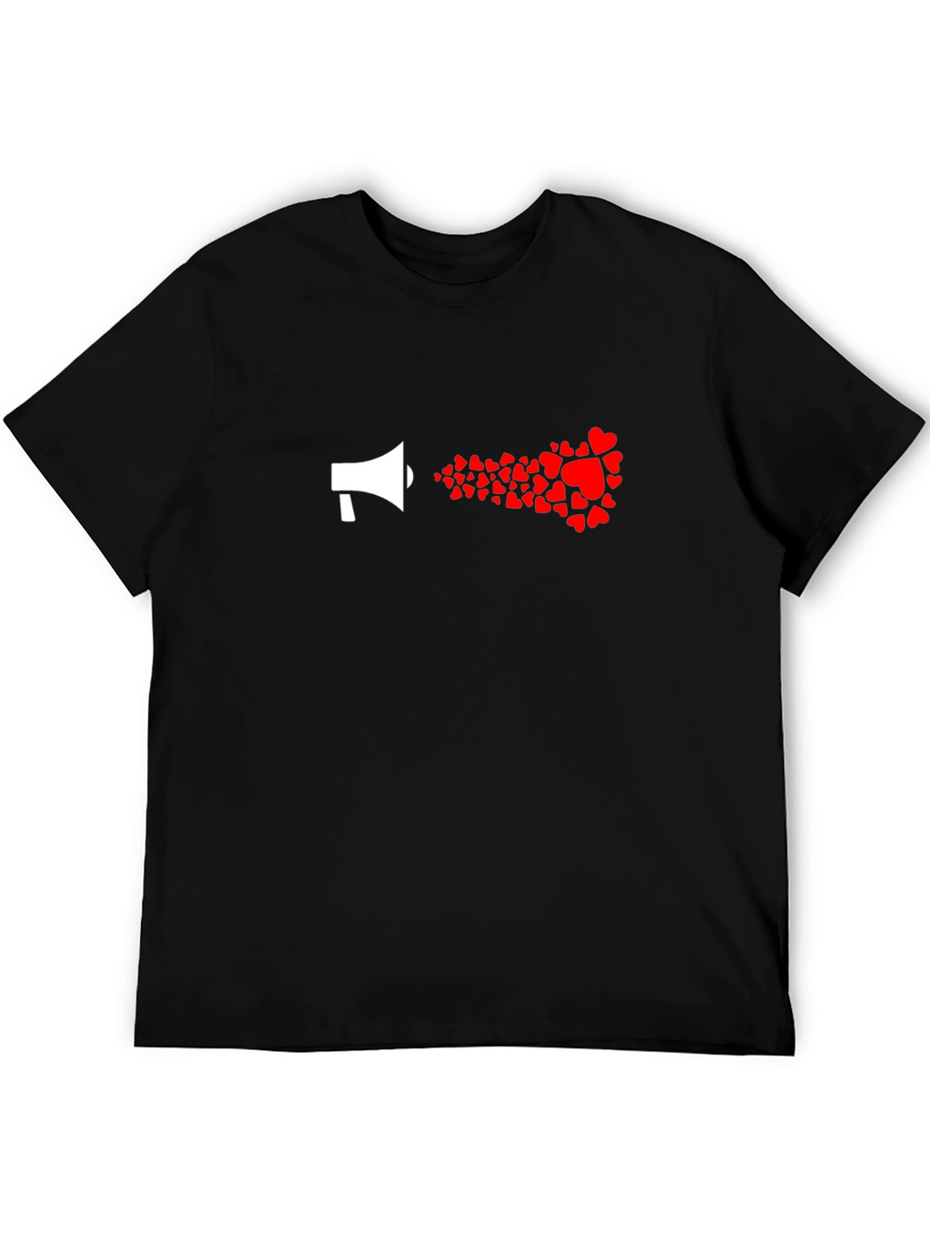 Love Loudly: Heart Megaphone Graphic Tee