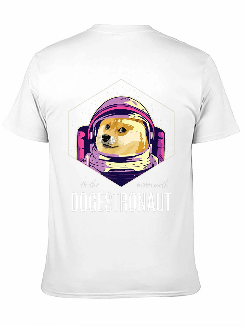 Dogestronaut Black T-Shirt: To the Moon!