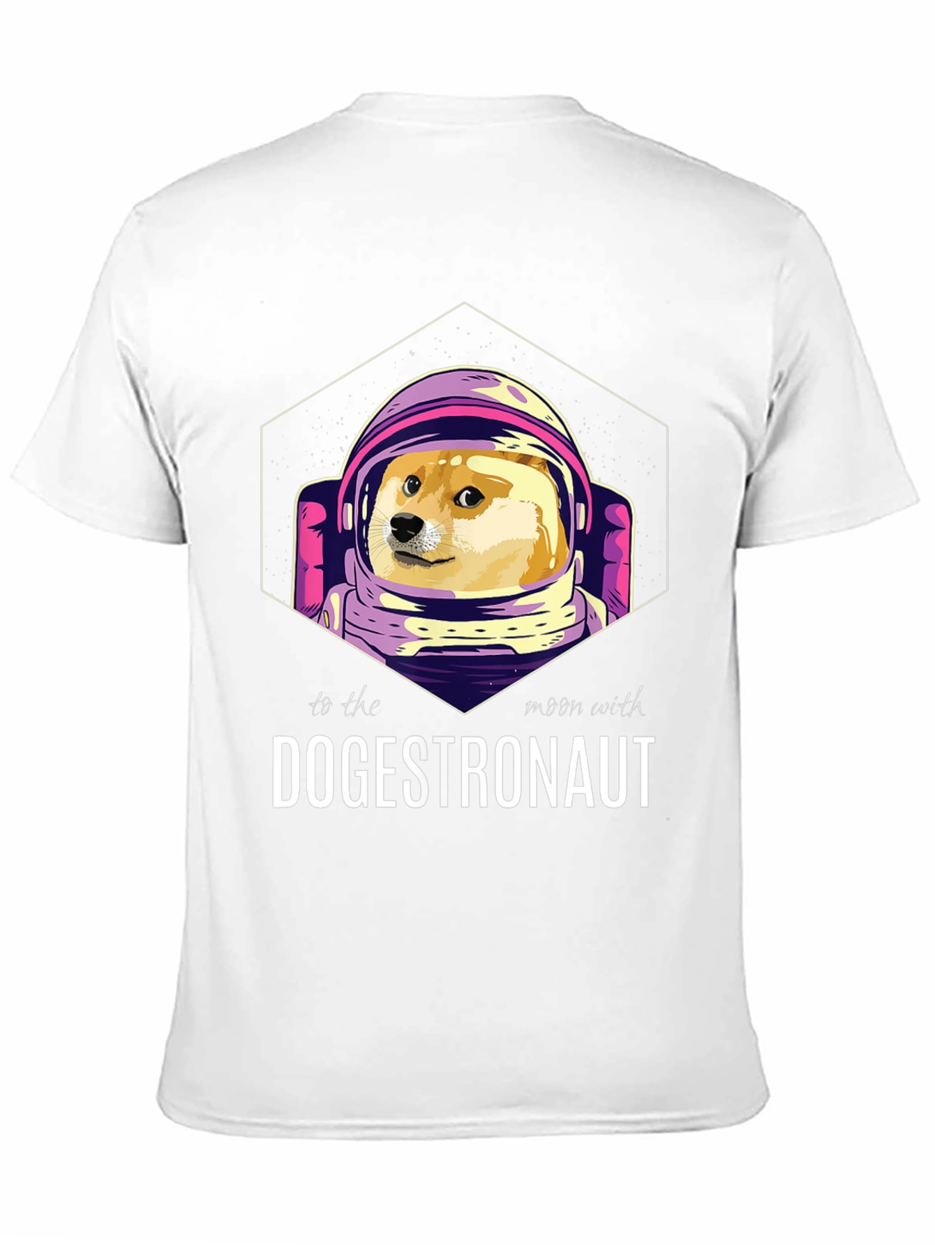 Dogestronaut Black T-Shirt: To the Moon!