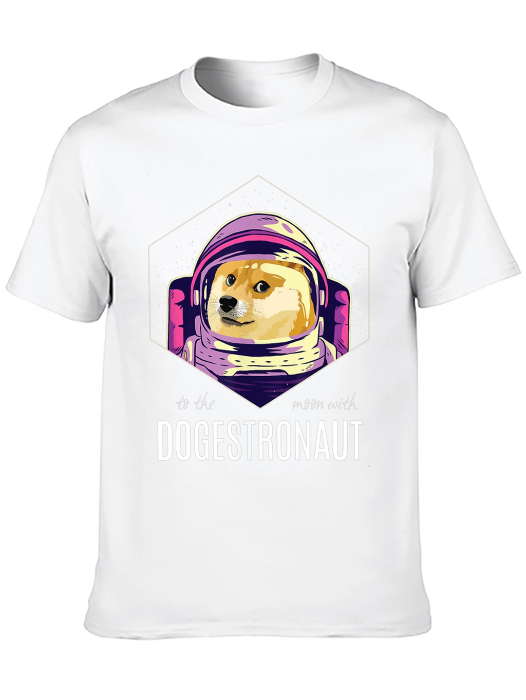 Dogestronaut Black T-Shirt: To the Moon!