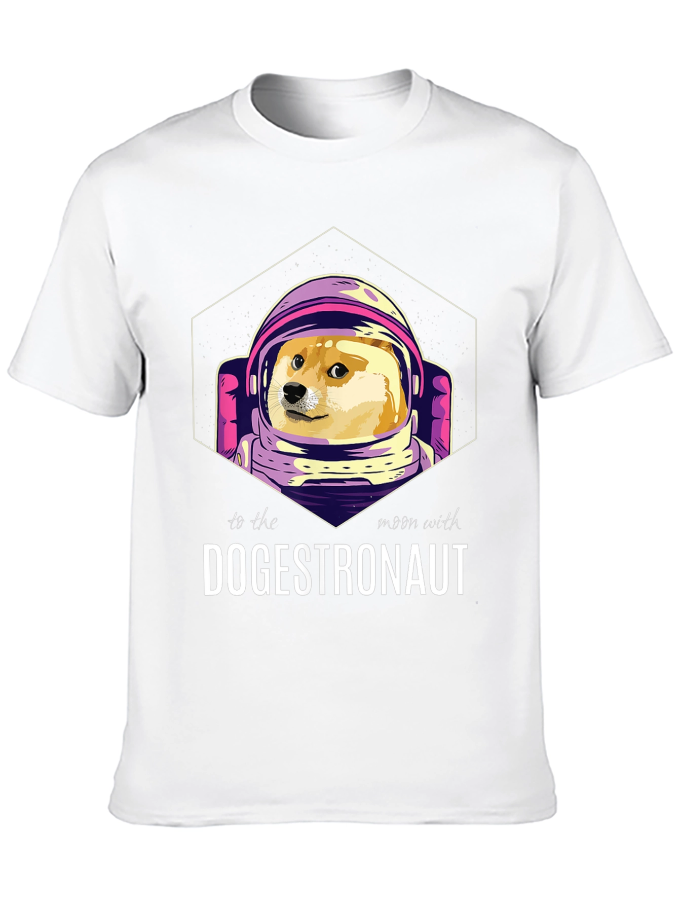 Dogestronaut Black T-Shirt: To the Moon!