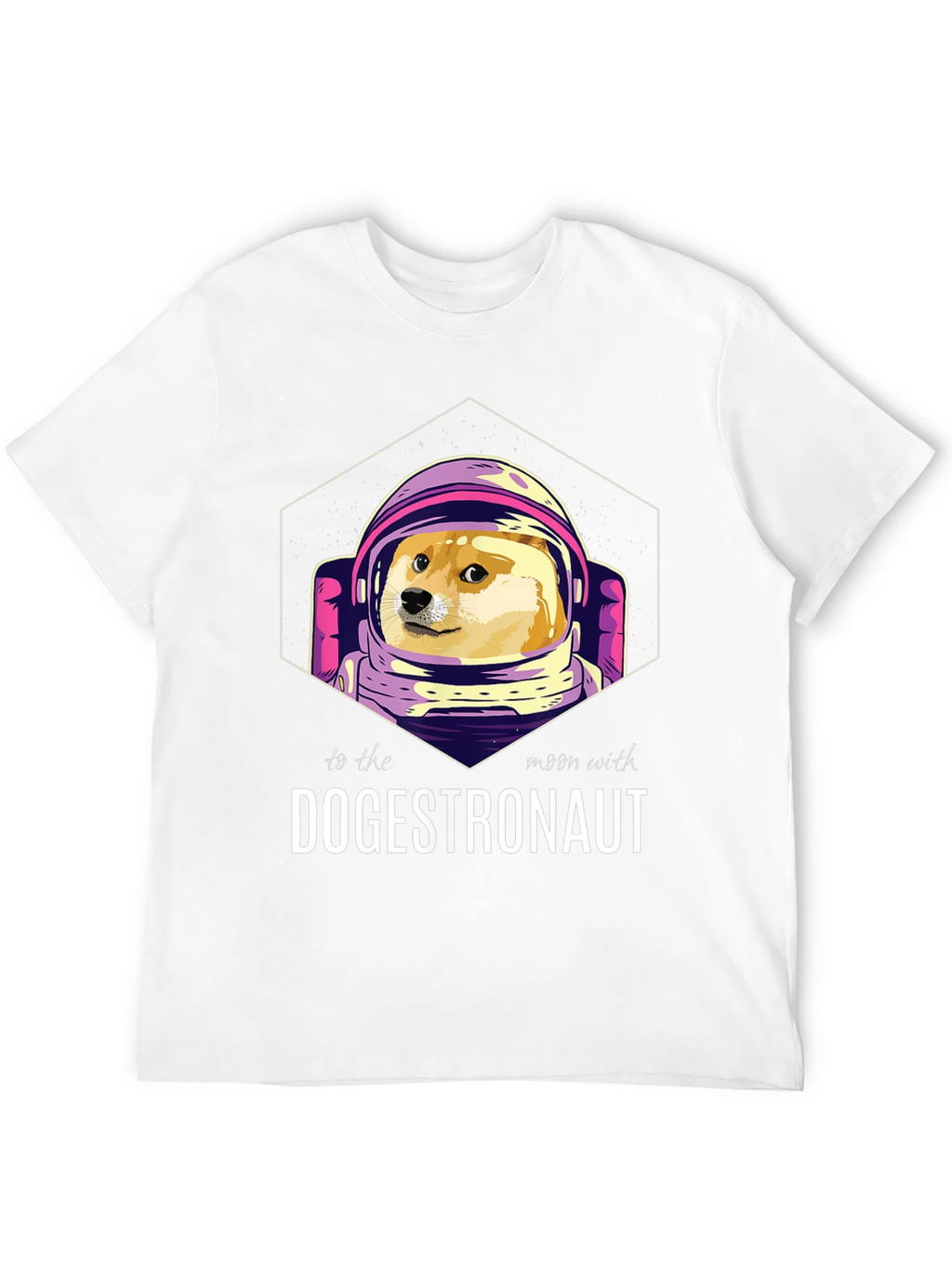 Dogestronaut Black T-Shirt: To the Moon!