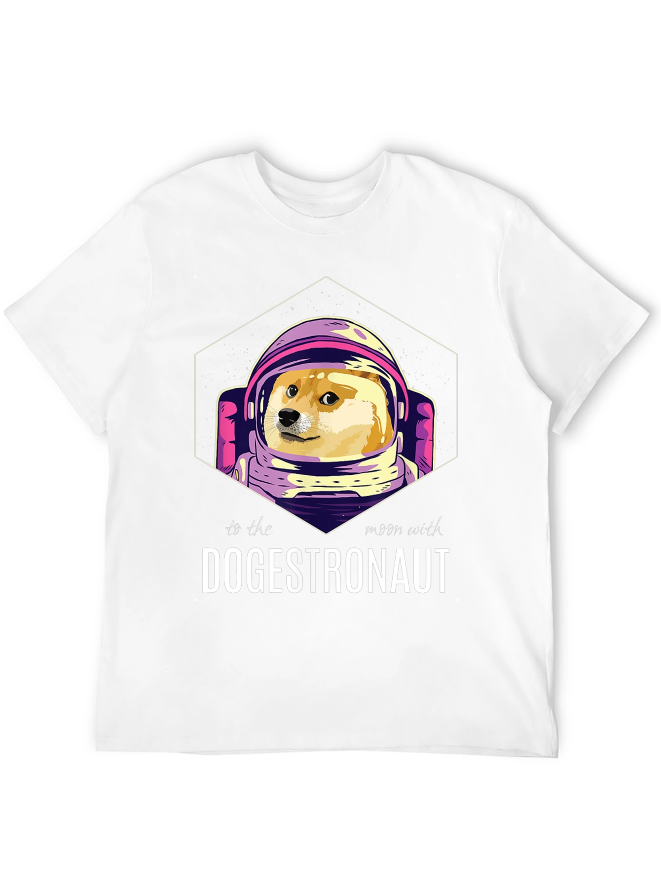 Dogestronaut Black T-Shirt: To the Moon!