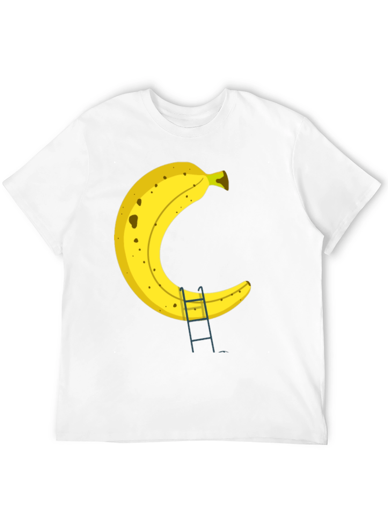 Banana Ladder Black T-Shirt - Funny Fruit Graphic Tee
