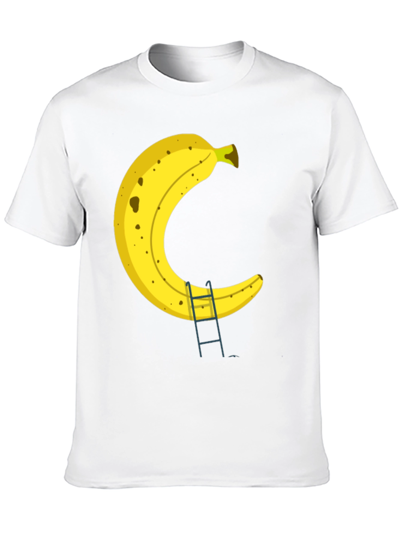 Banana Ladder Black T-Shirt - Funny Fruit Graphic Tee