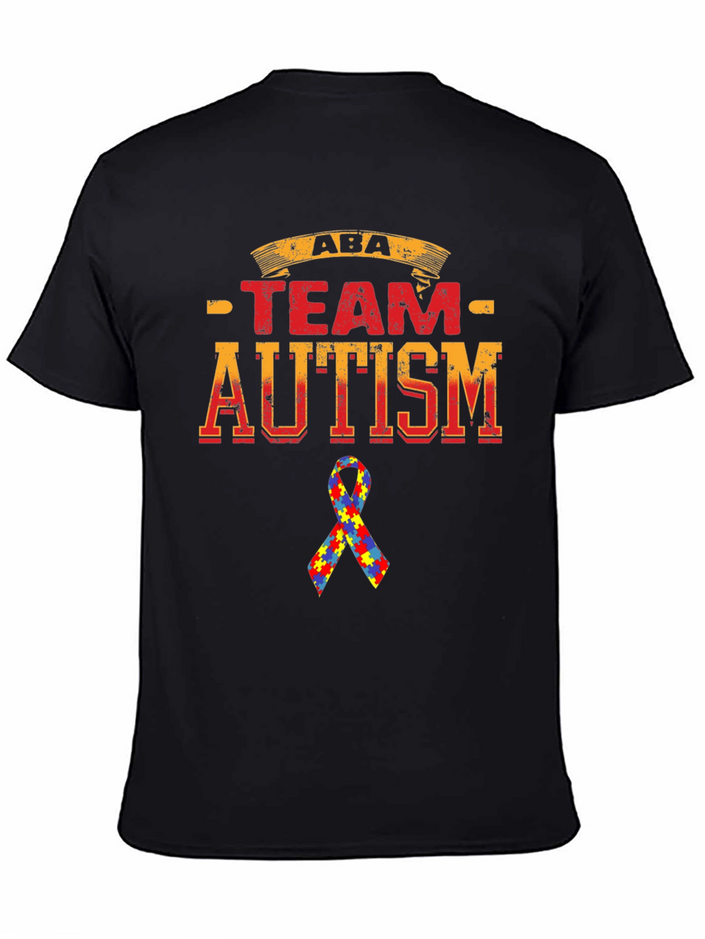 ABA Team Autism Puzzle Ribbon T-Shirt