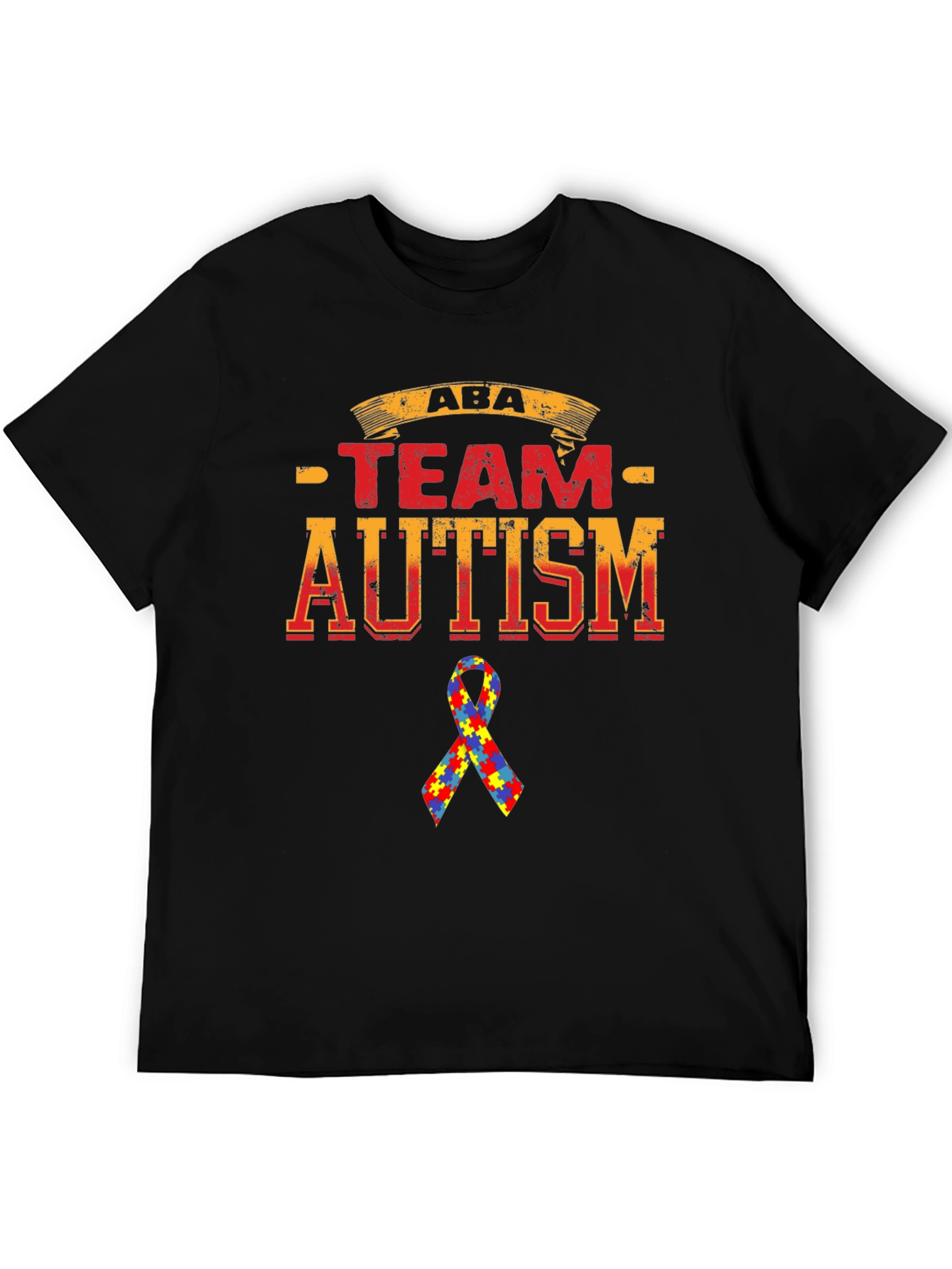 ABA Team Autism Puzzle Ribbon T-Shirt