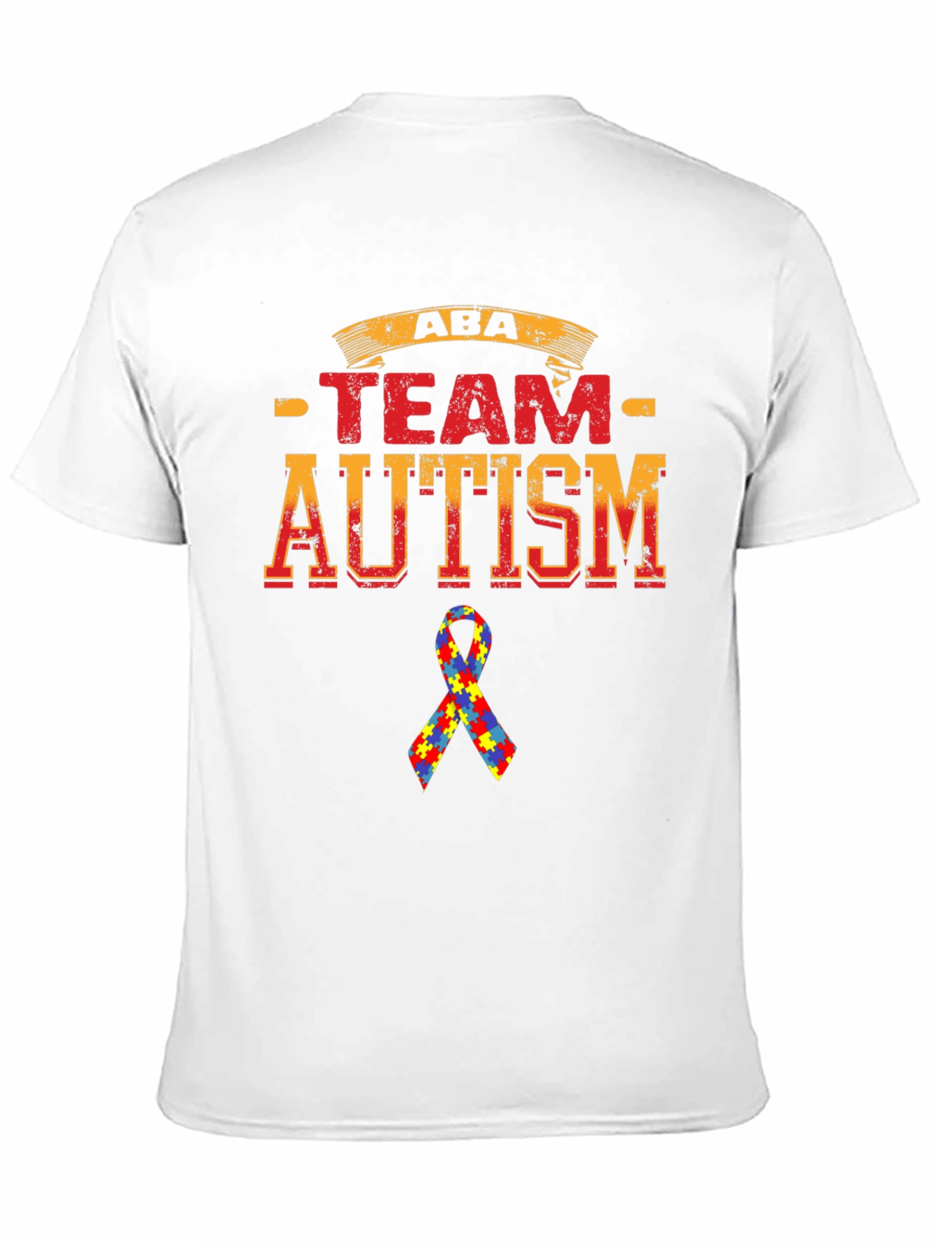 ABA Team Autism Puzzle Ribbon T-Shirt