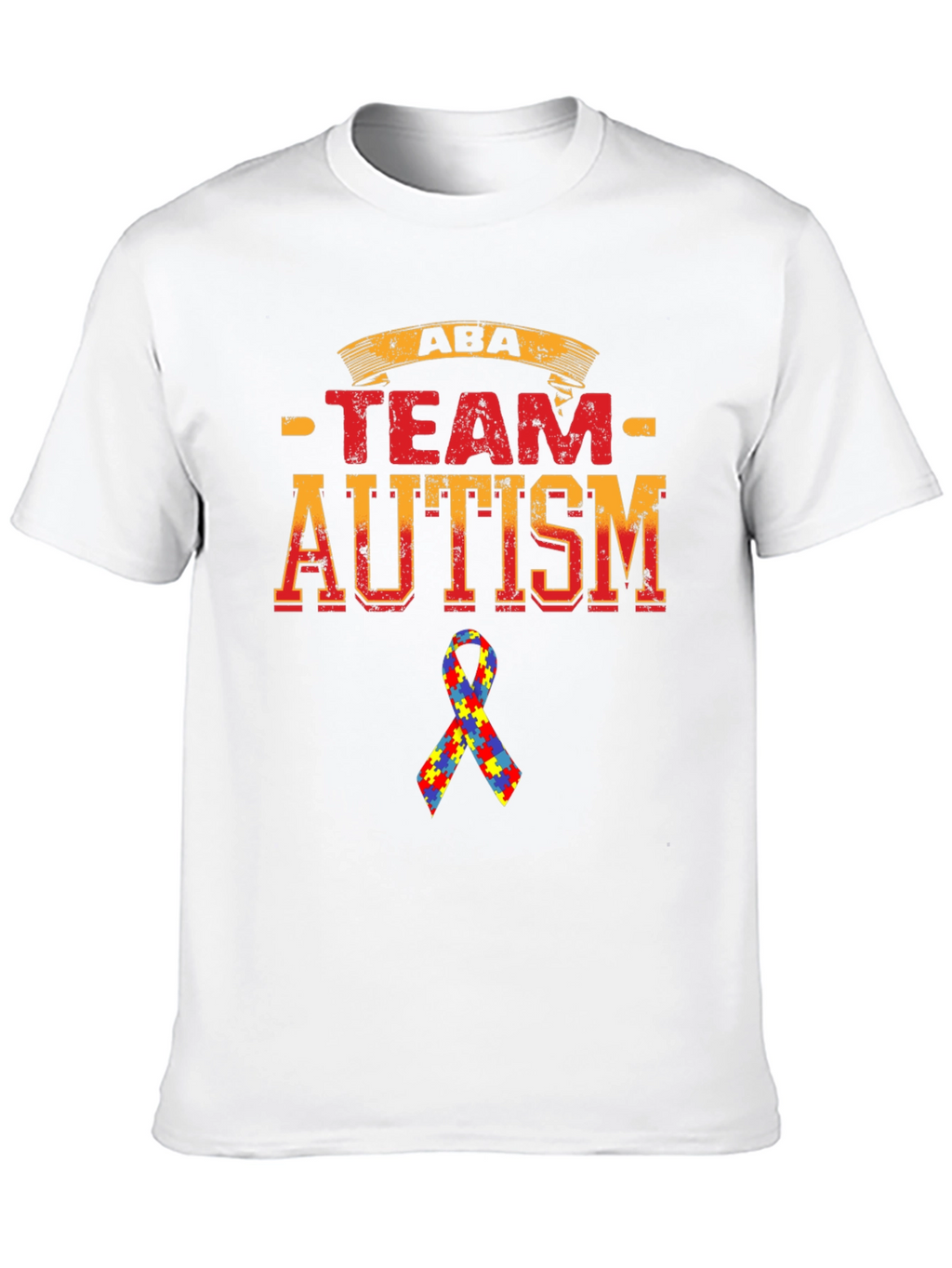 ABA Team Autism Puzzle Ribbon T-Shirt